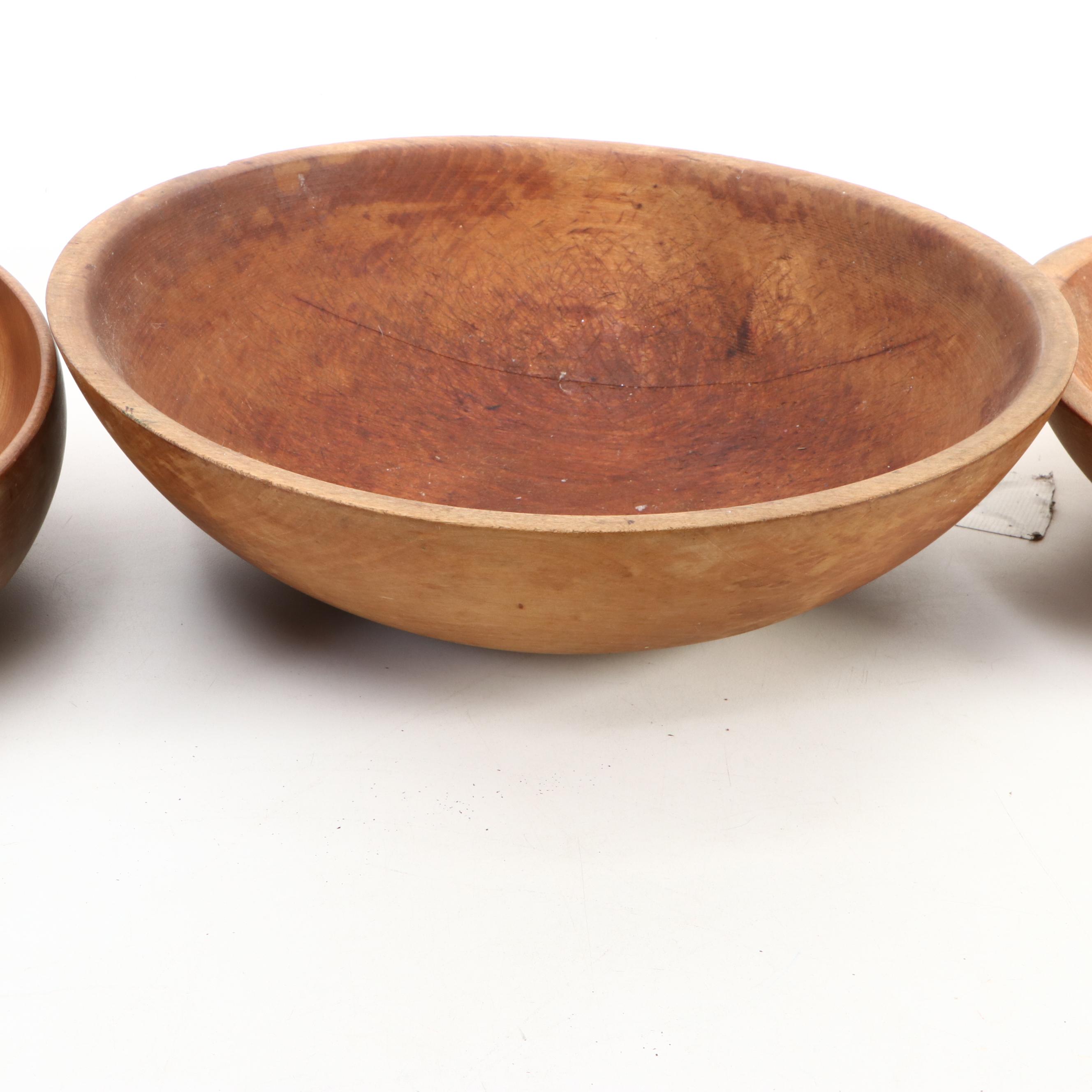 Dansk Teak with Other Wooden Serving Bowls, Mid to Late 20th Century