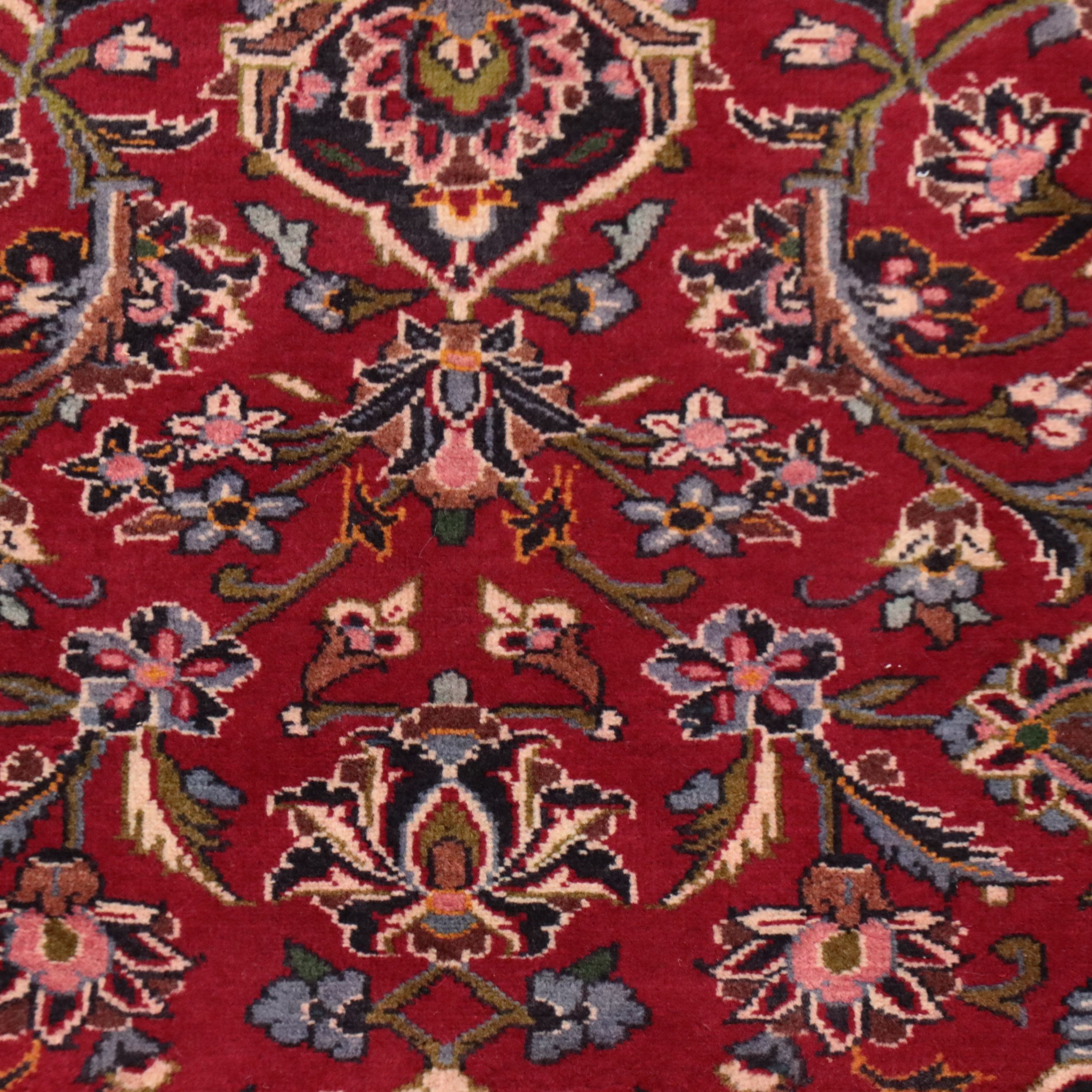 9'5 x 13'1 Hand-Knotted Persian Kashan Room Sized Rug