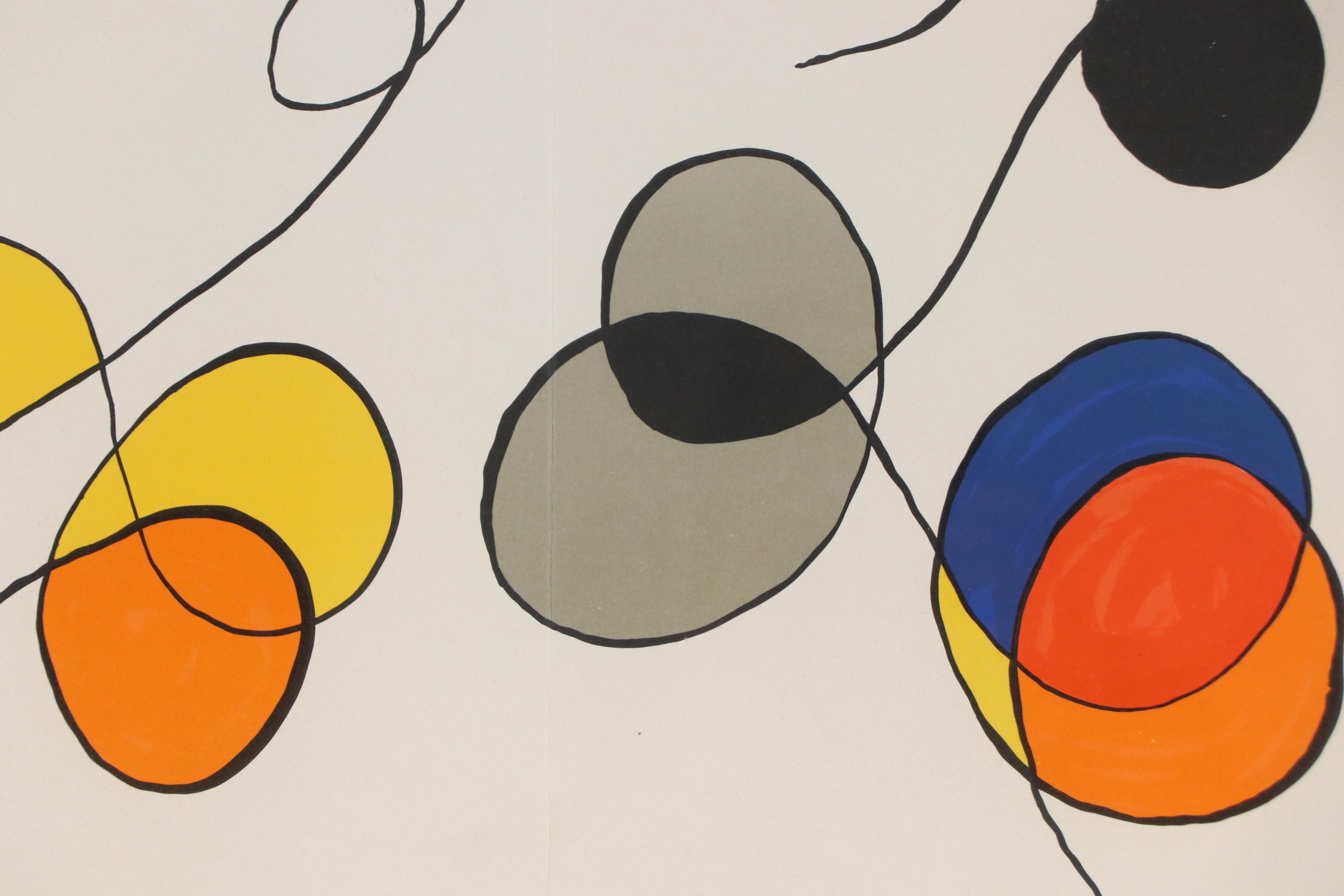 Alexander Calder Double-Page Color Lithograph for "Derrière le Miroir," 1968