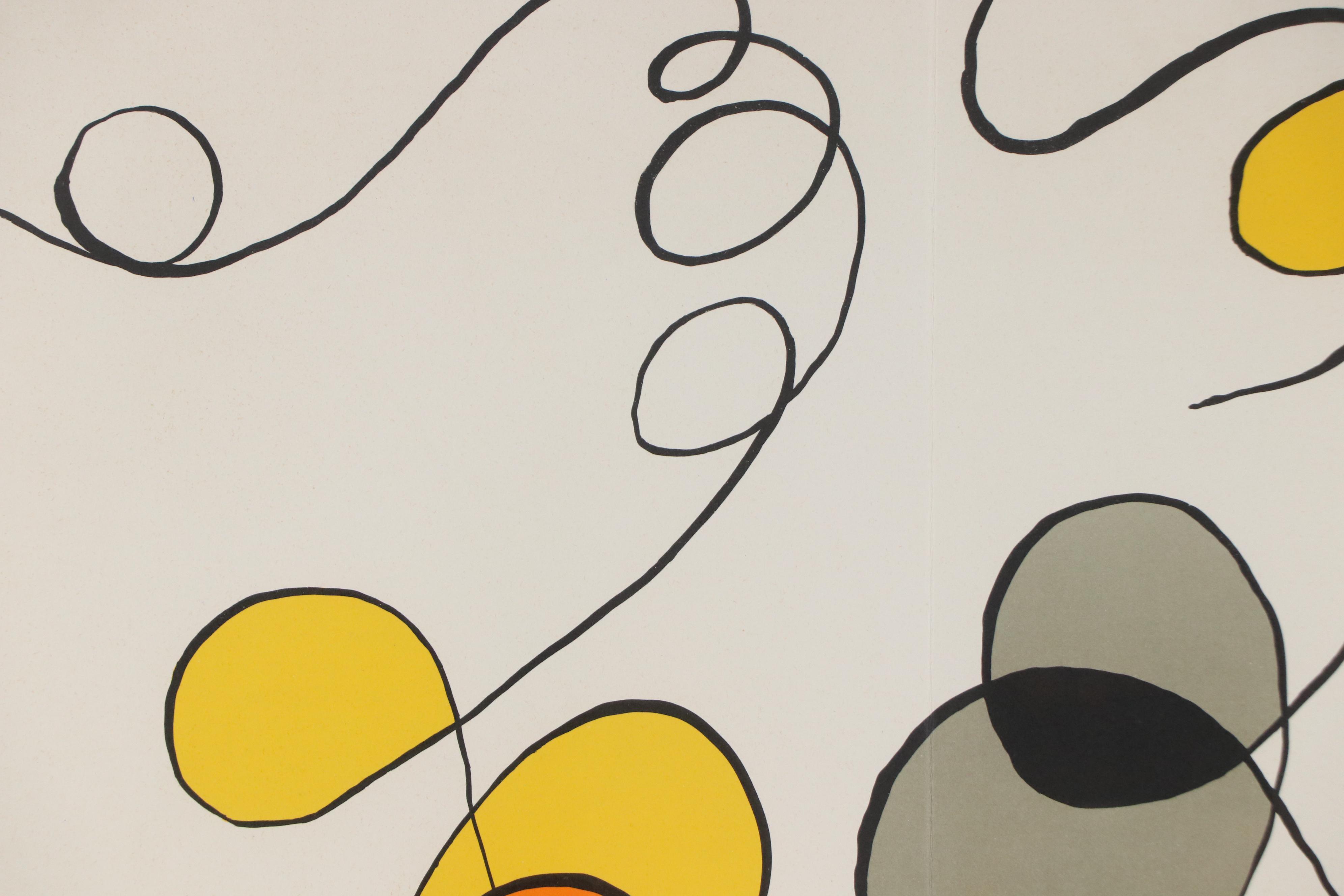 Alexander Calder Double-Page Color Lithograph for "Derrière le Miroir," 1968