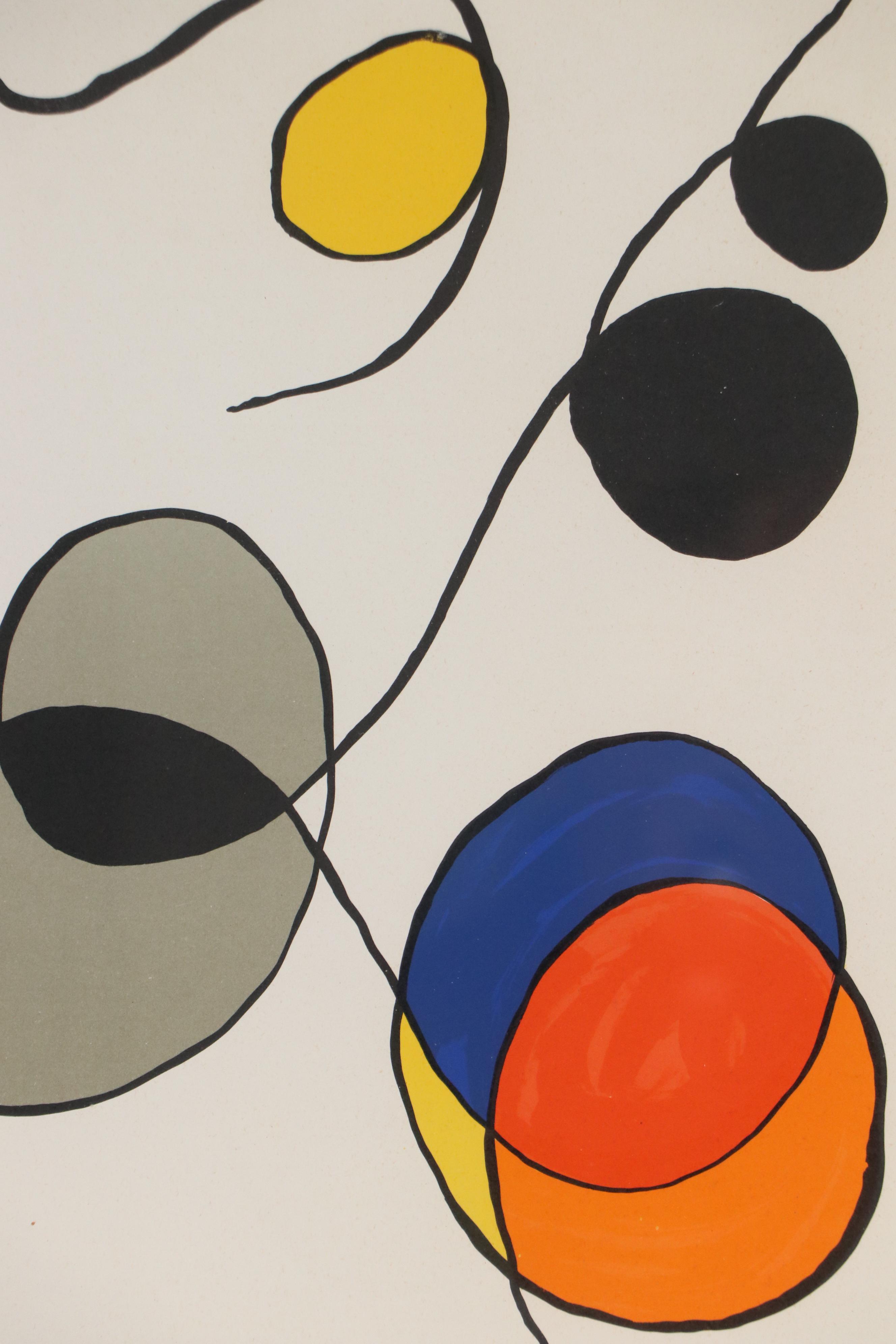 Alexander Calder Double-Page Color Lithograph for "Derrière le Miroir," 1968