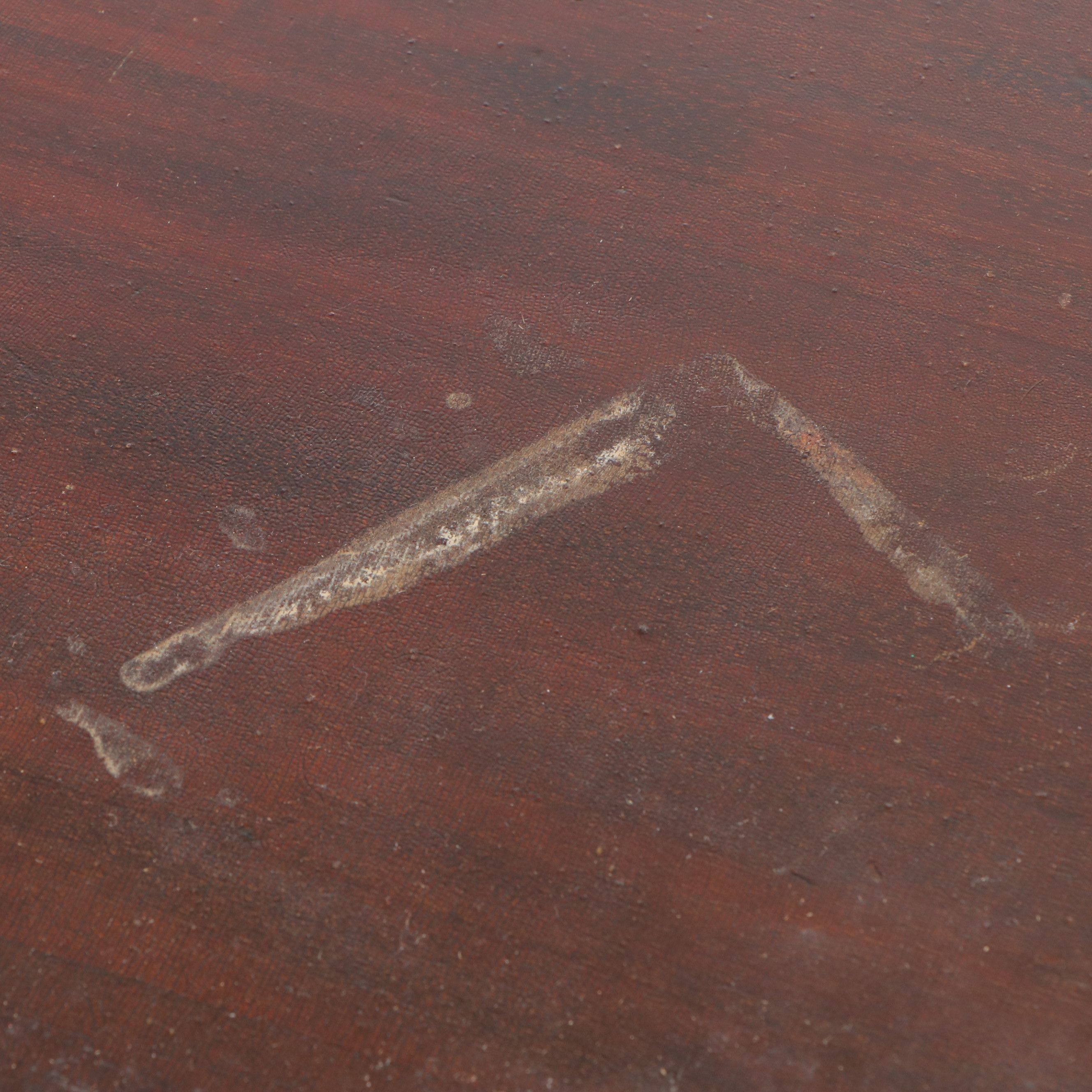 American Empire Style Mahogany Library Table with Center Drawer