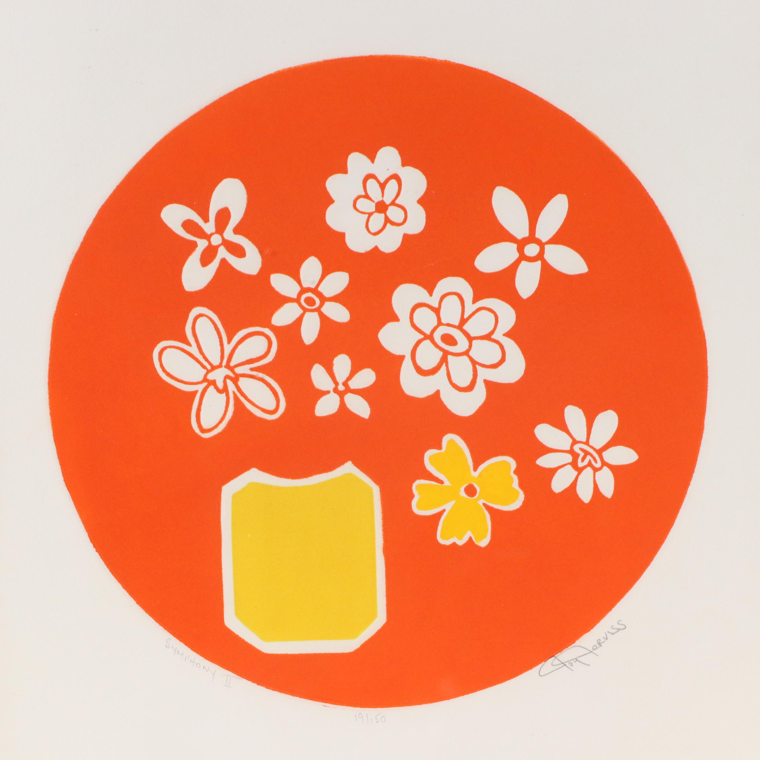 Joy Jerviss MCM Still Life Etching "Symphony II"