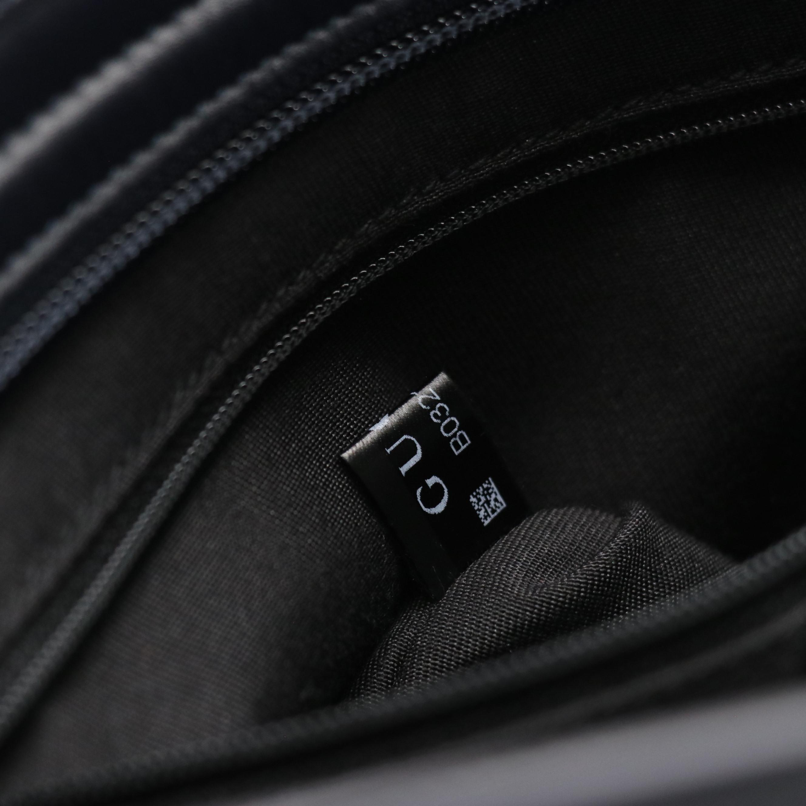 Gucci Front Pocket Messenger Bag in Navy Blue GG Canvas, Web Stripe and Leather