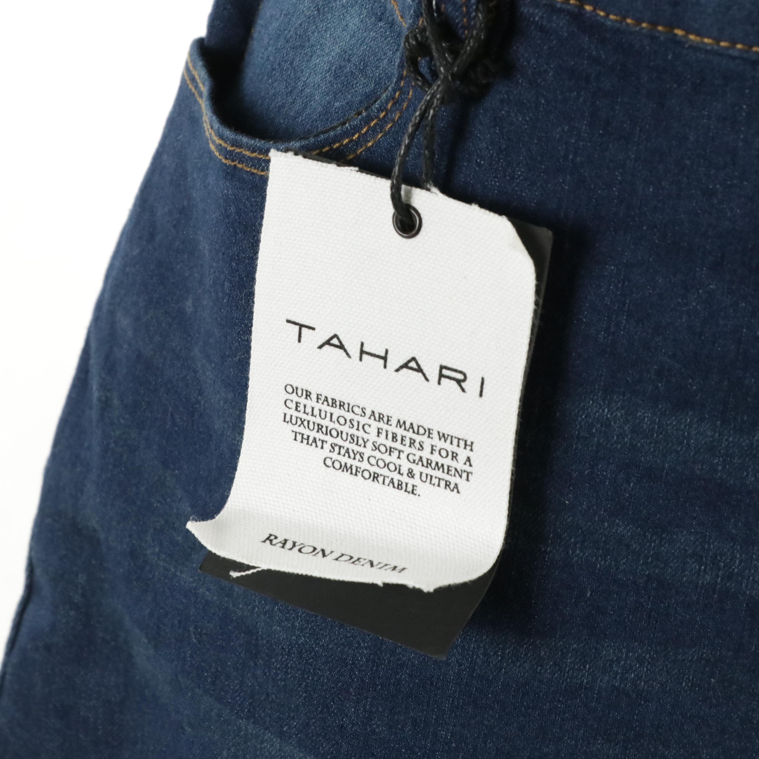 Tahari "Kelly" Mid-Rise Skinny Valence Wash Denim Jeans, With Tags