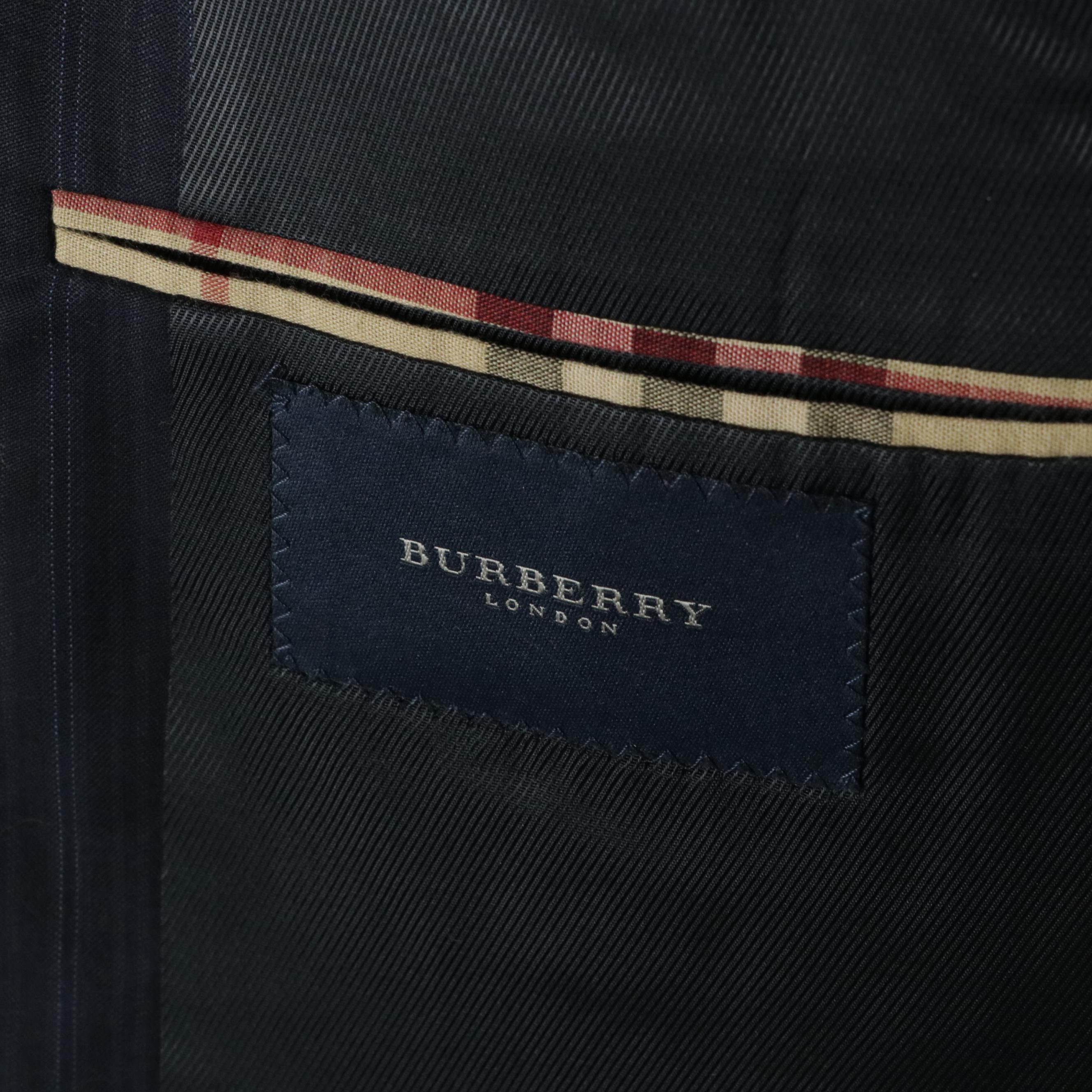 Men's Burberry Striped Wool and Calvin Klein Light Grey Cotton Blend Blazers