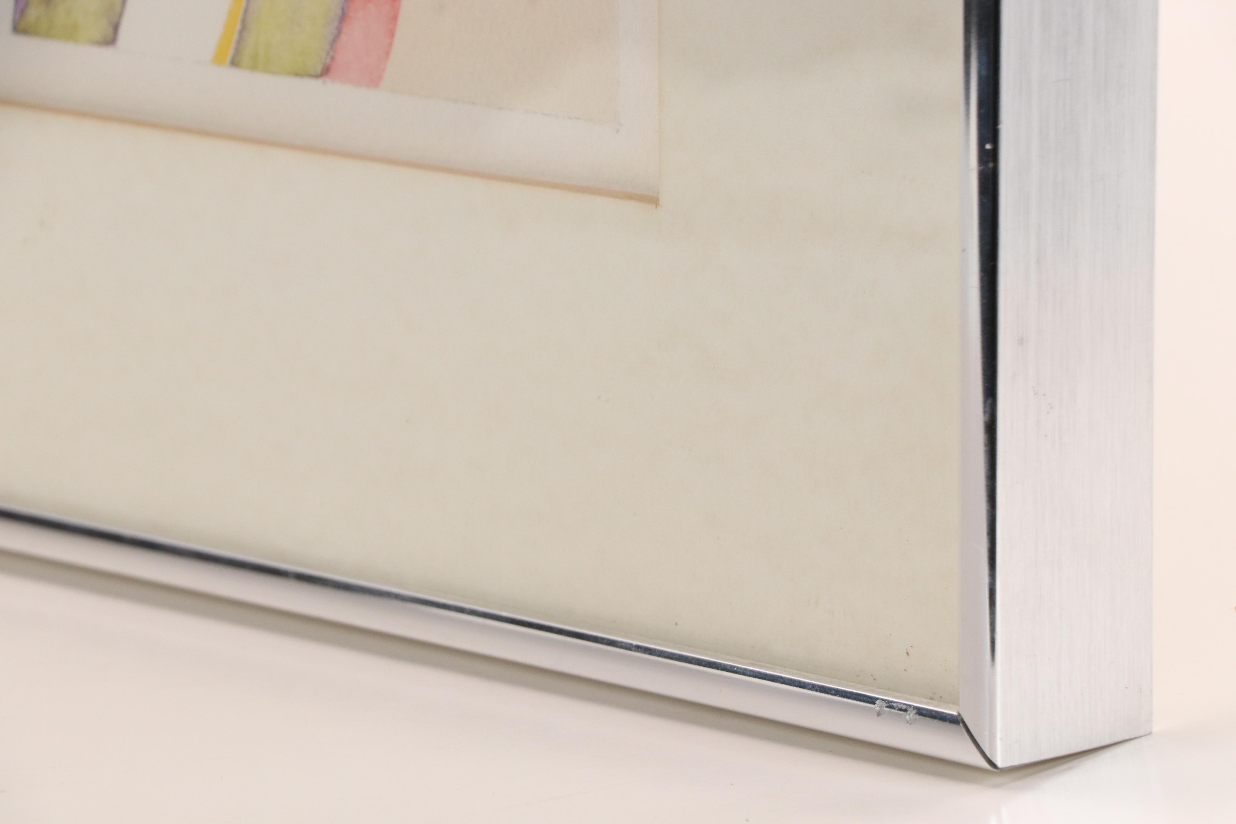 Frederick Lynch Abstract Watercolor "Unconventional Gesture," 1977