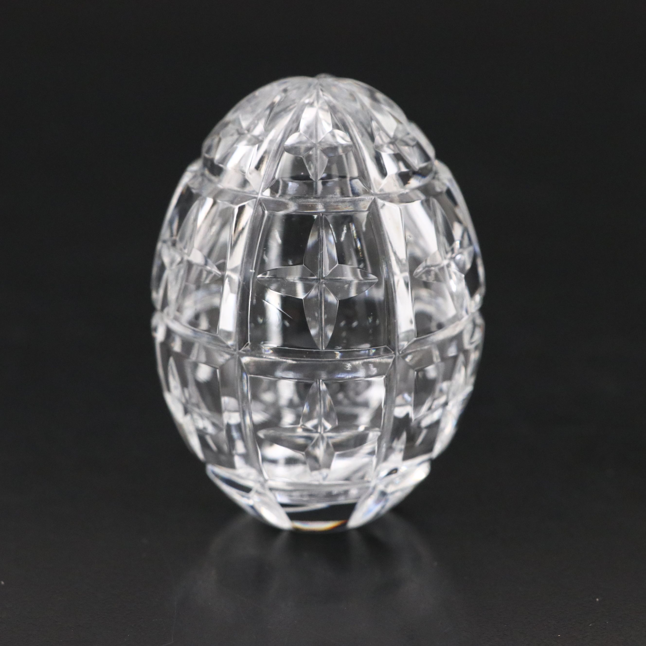 Fabergé Russian Star Pattern Art Glass Egg