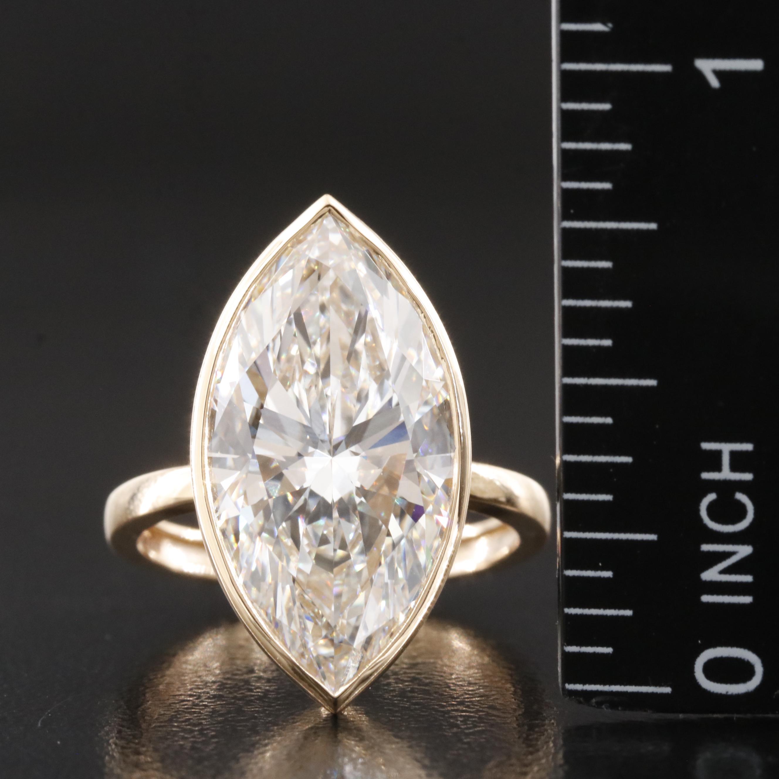 18K 8.19 CT Lab Grown Diamond Solitaire Ring with IGI Report