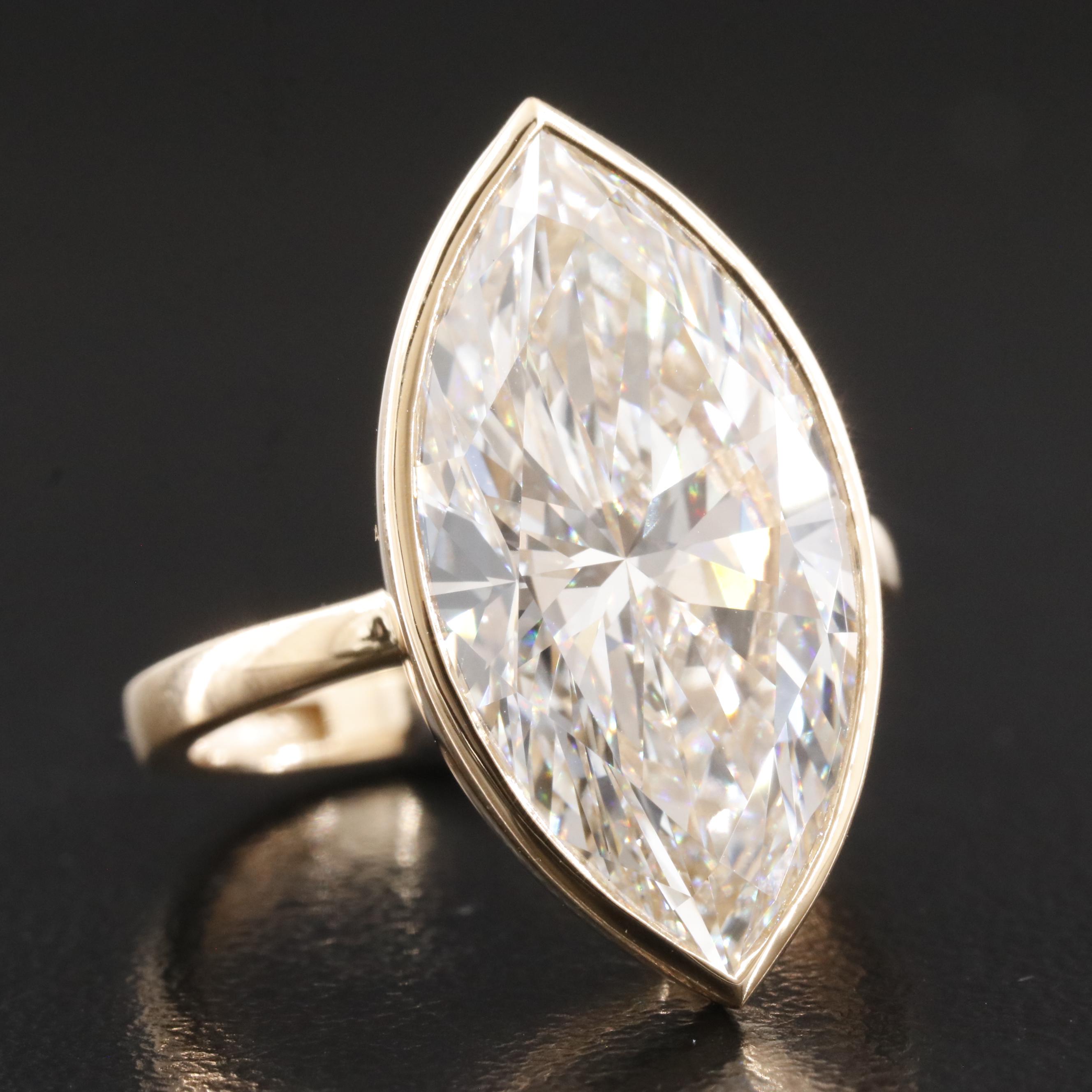 18K 8.19 CT Lab Grown Diamond Solitaire Ring with IGI Report