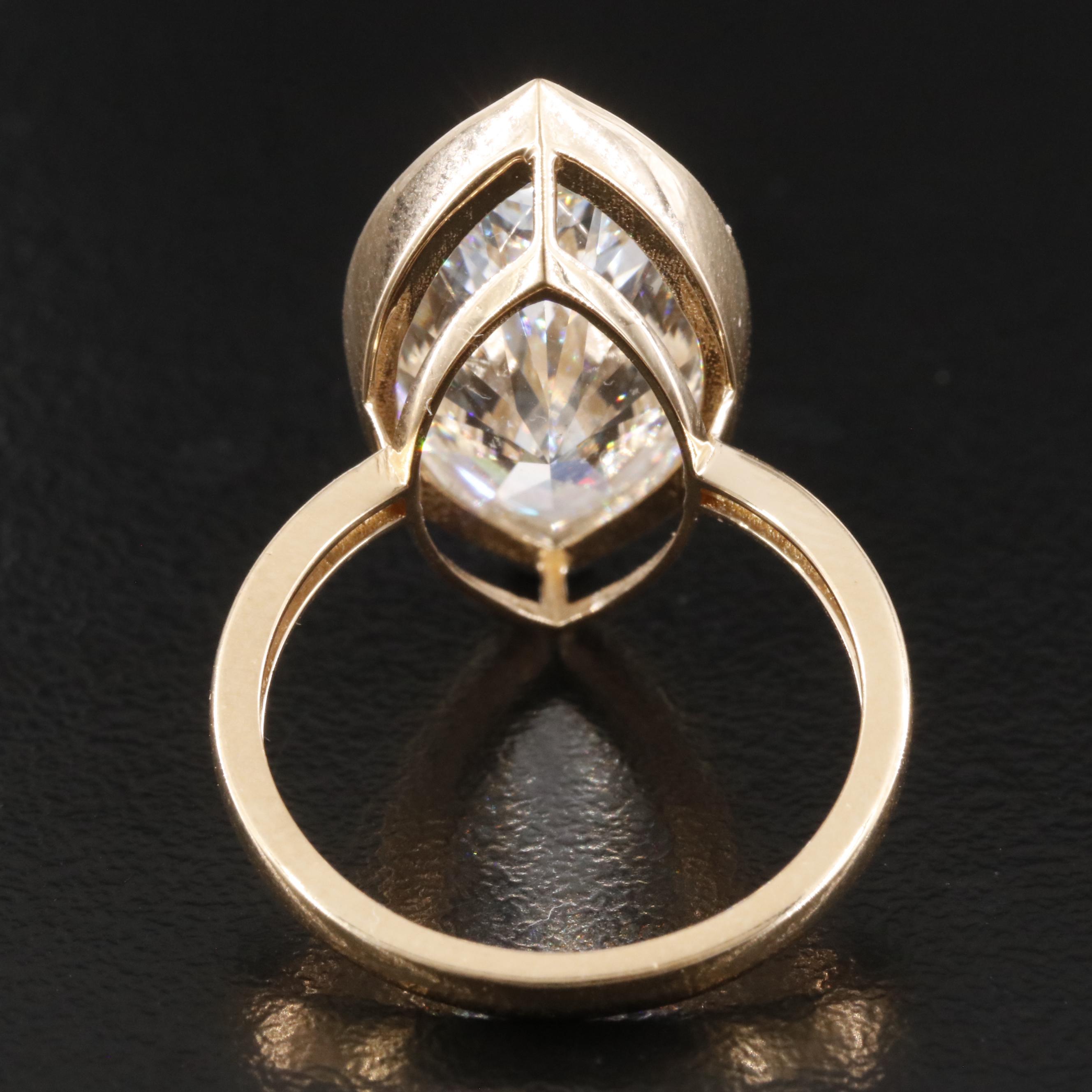 18K 8.19 CT Lab Grown Diamond Solitaire Ring with IGI Report