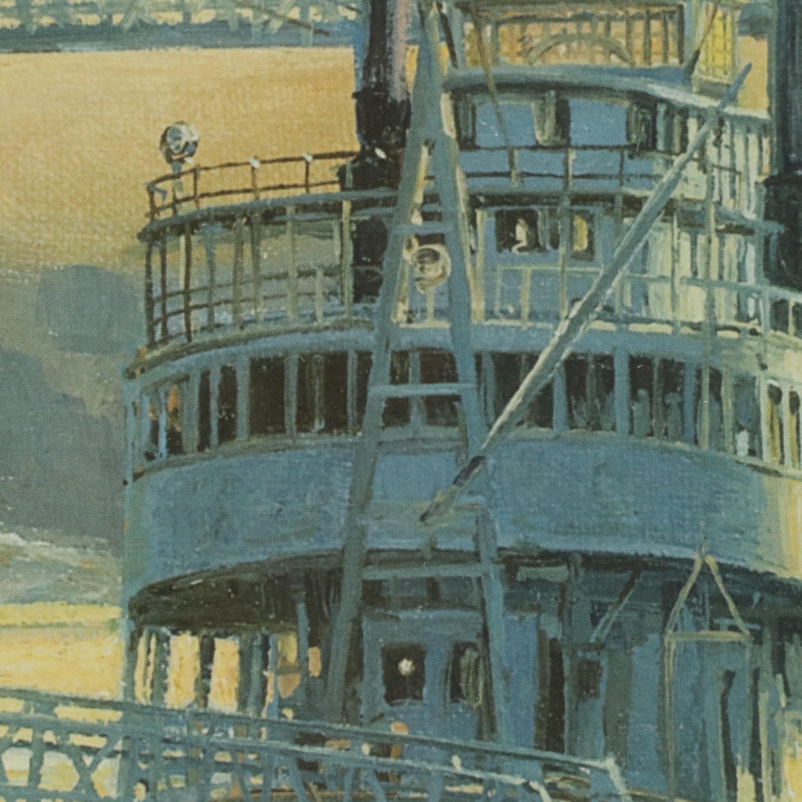 Michael Blaser Offset Lithograph "Heading for Coney," 1994