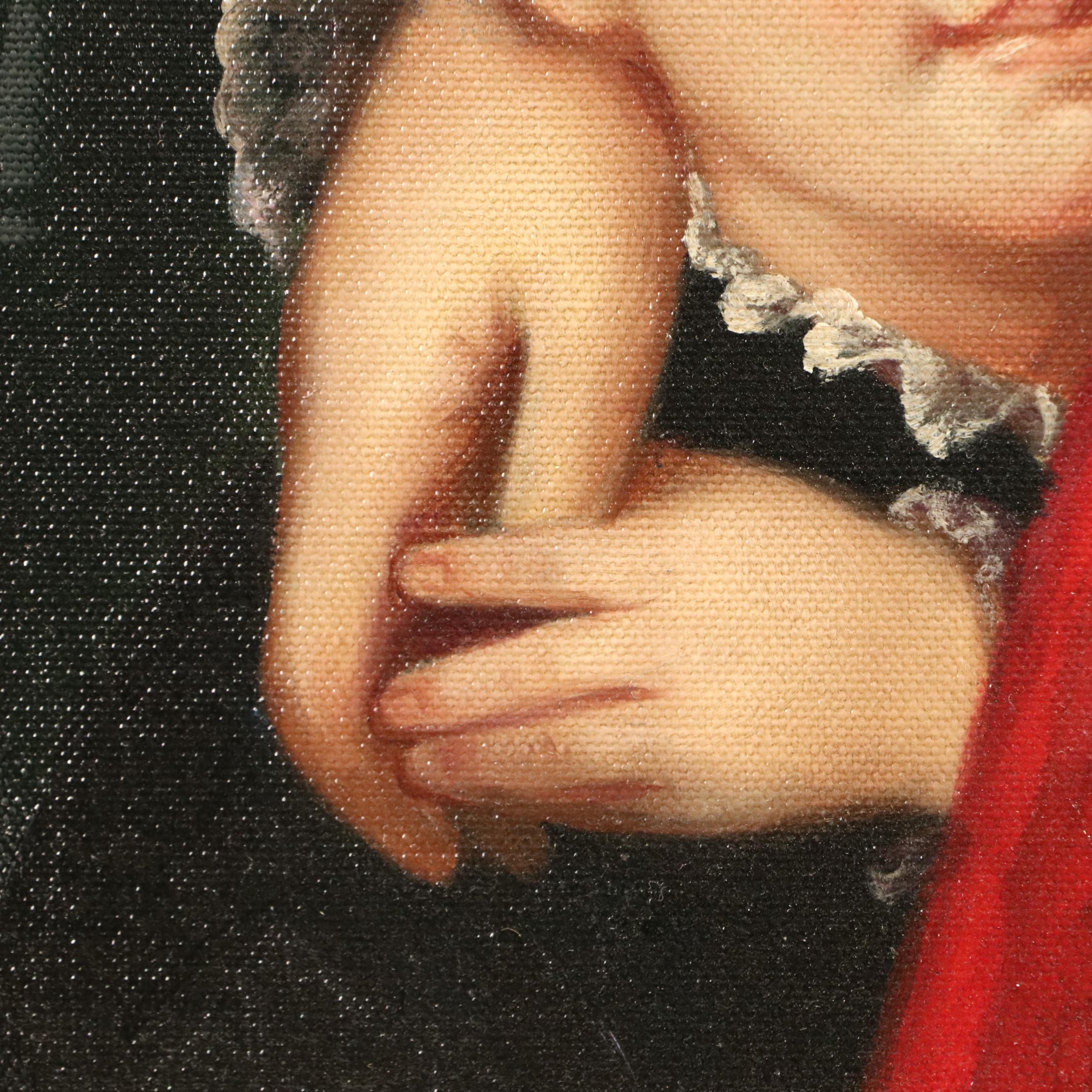 Peter Shinn Oil Painting Master Study of Bronzino Portrait, 1993