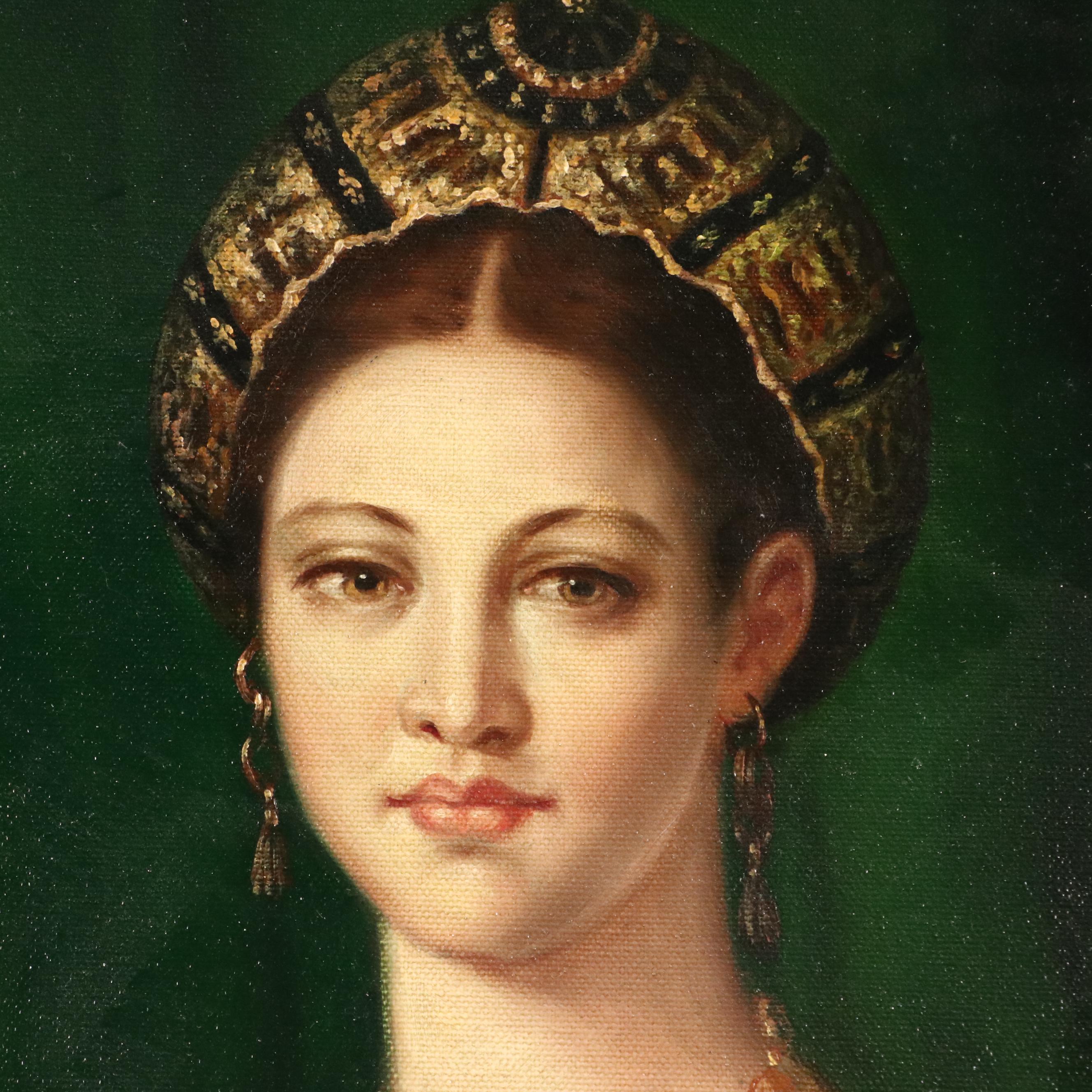 Peter Shinn Oil Painting Master Study of Bronzino Portrait, 1993