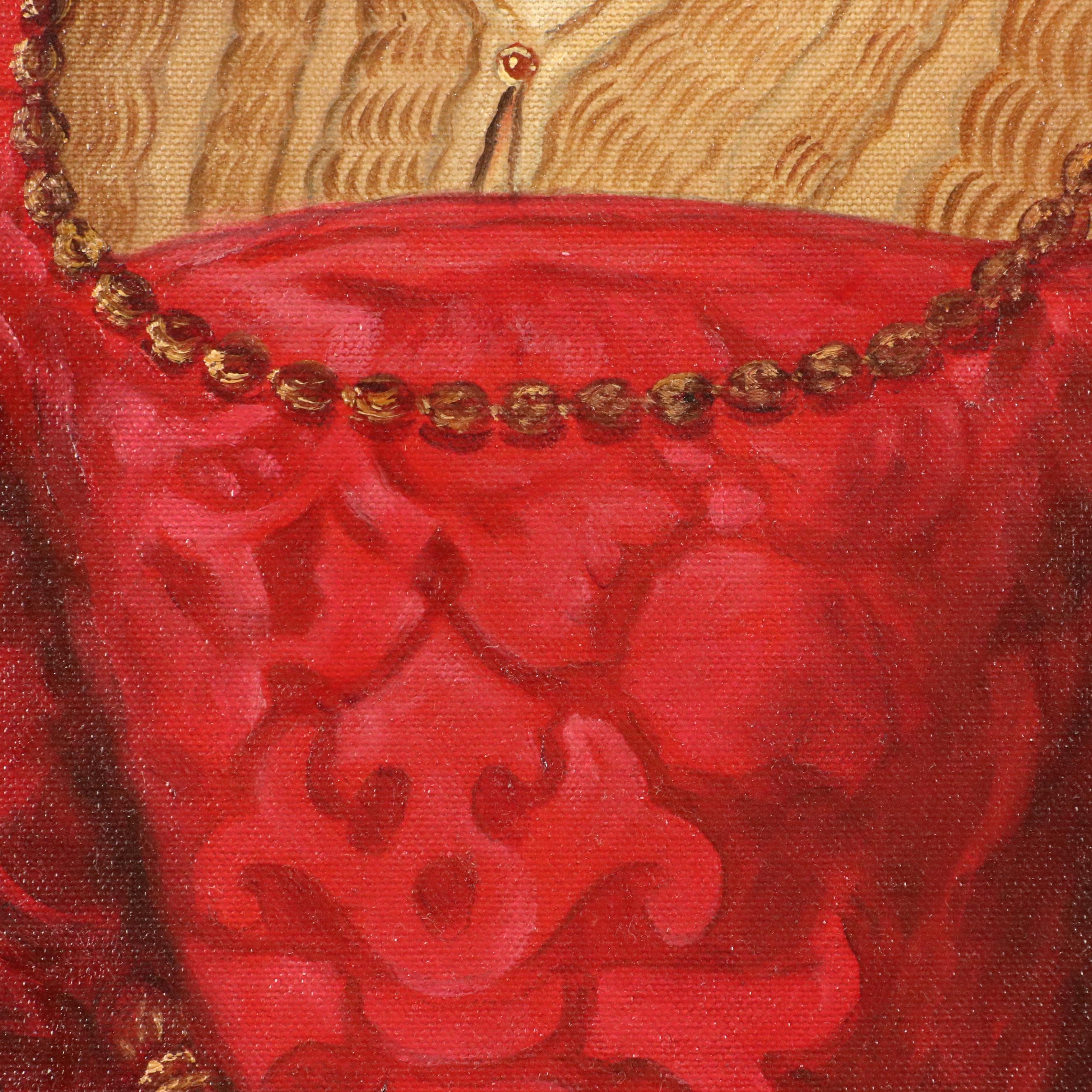 Peter Shinn Oil Painting Master Study of Bronzino Portrait, 1993