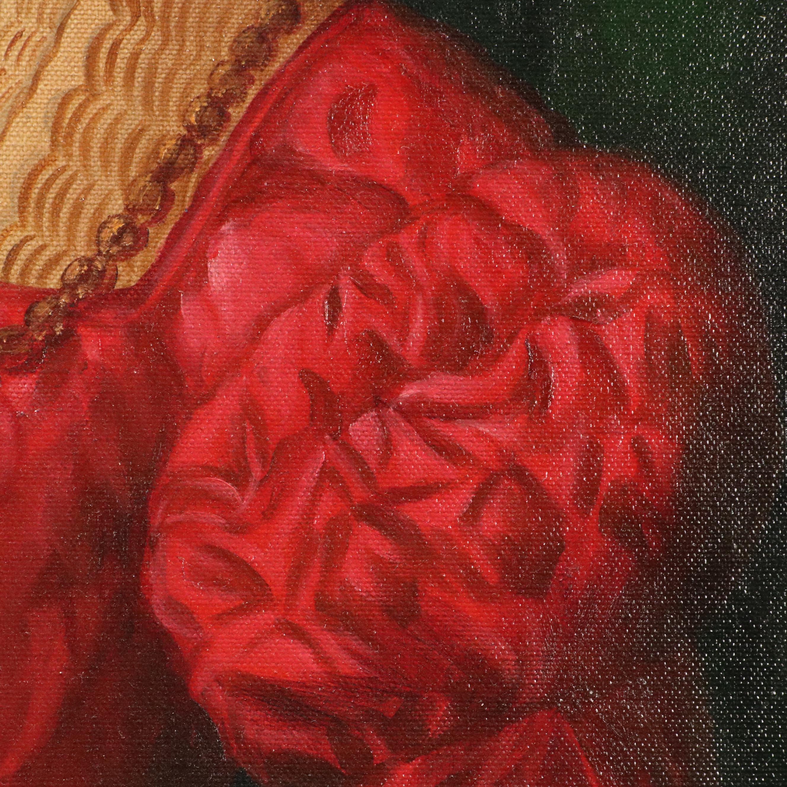 Peter Shinn Oil Painting Master Study of Bronzino Portrait, 1993