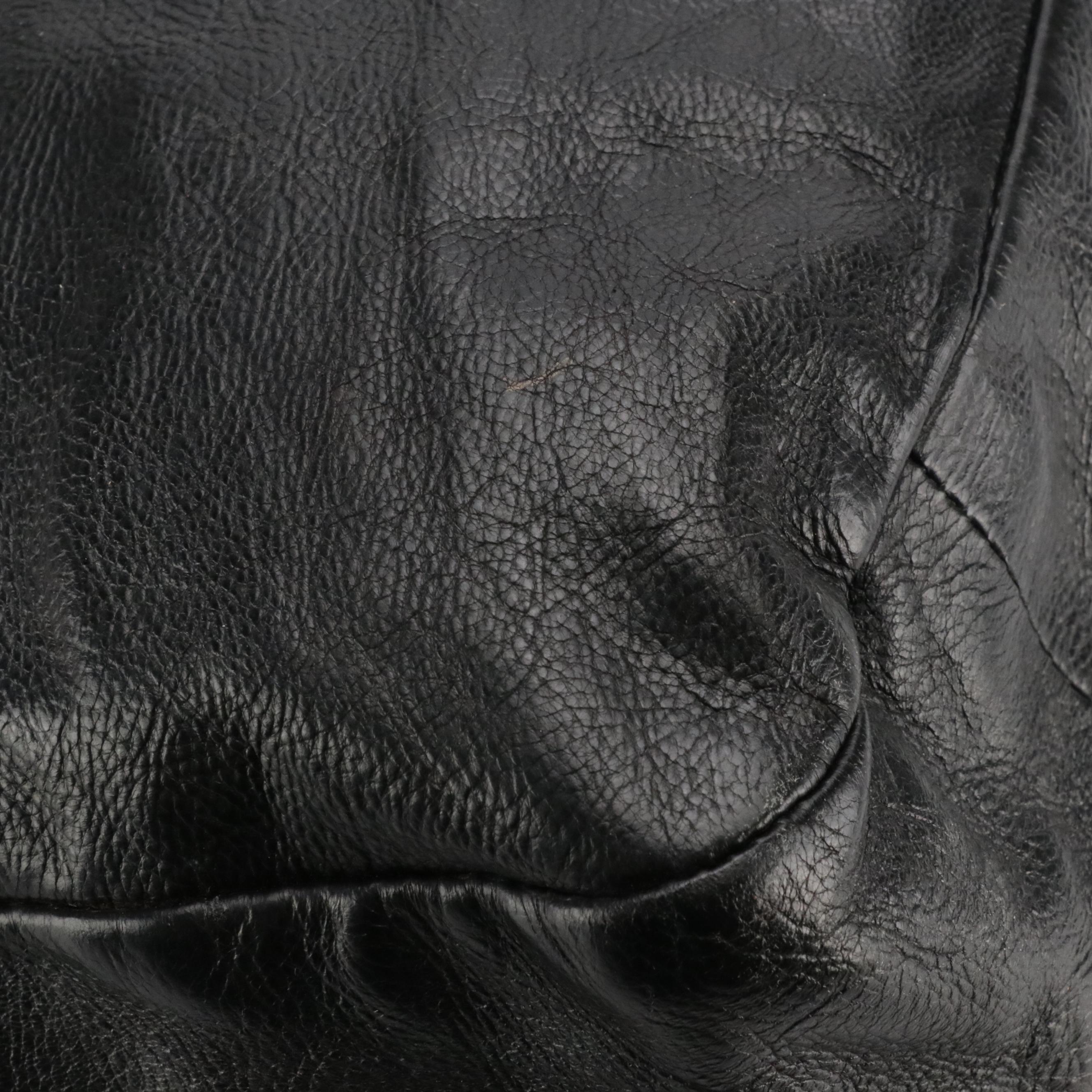 Prada Large Expandable Two-Way Tote in Black Vitello Daino Leather