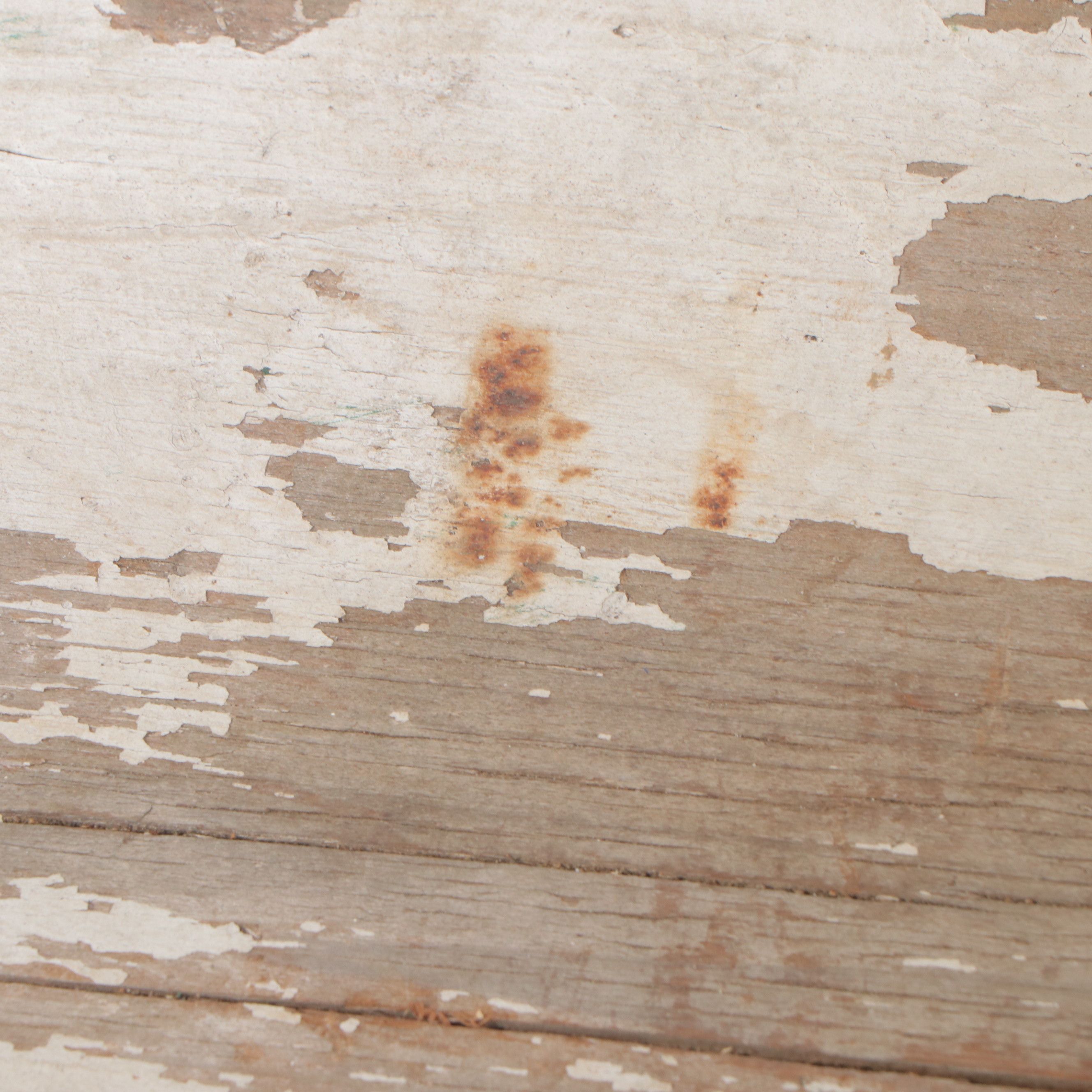 Primitive Style Distressed Painted Wood Stool