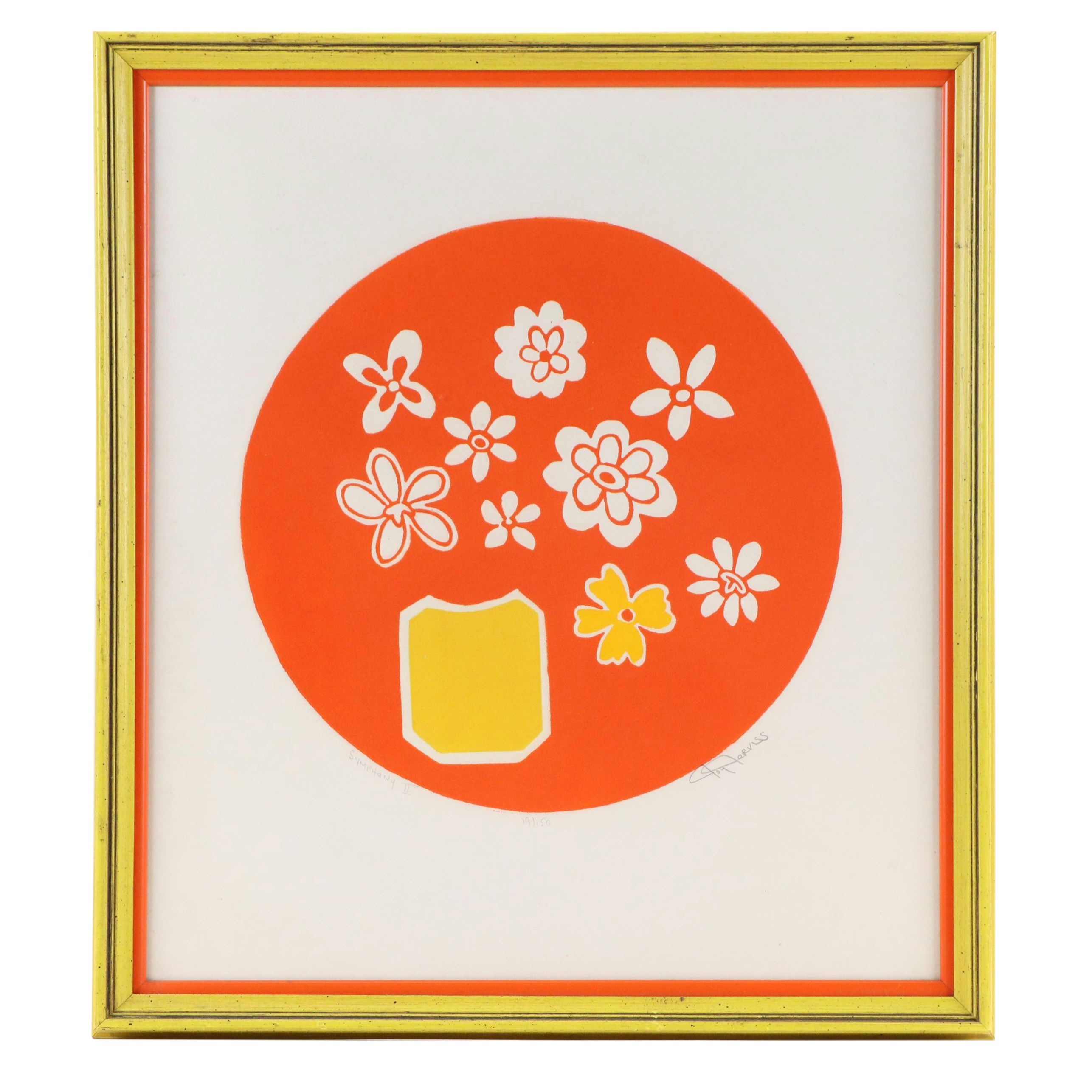 Joy Jerviss MCM Still Life Etching "Symphony II"