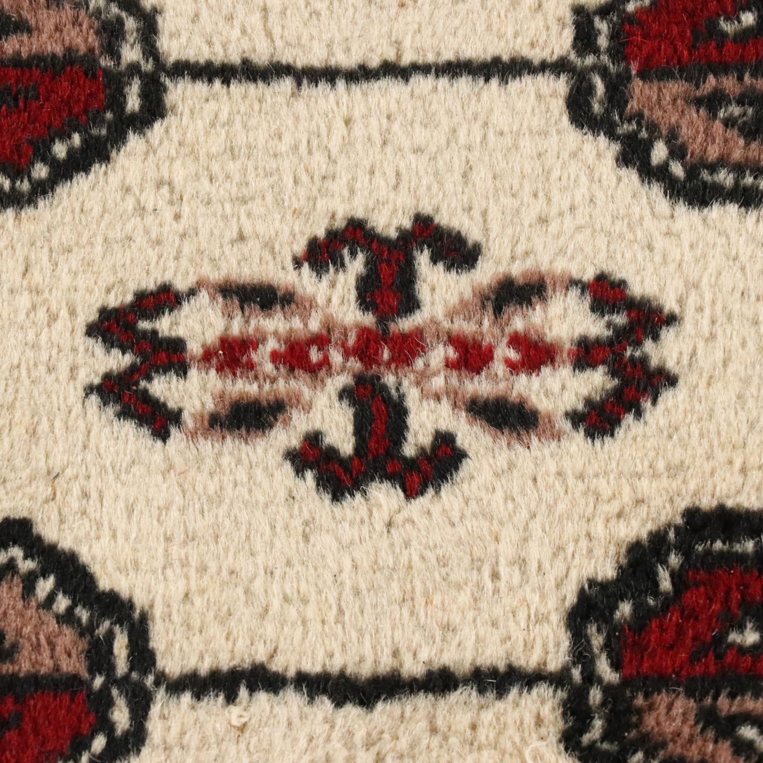 6'2 x 9' Hand-Knotted Pakistani Bokhara Area Rug