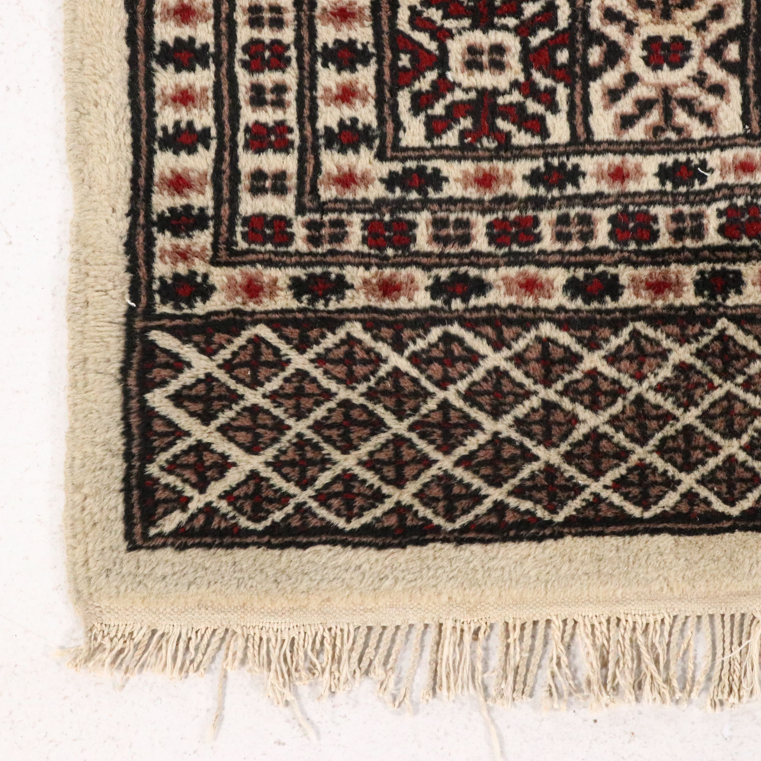 6'2 x 9' Hand-Knotted Pakistani Bokhara Area Rug