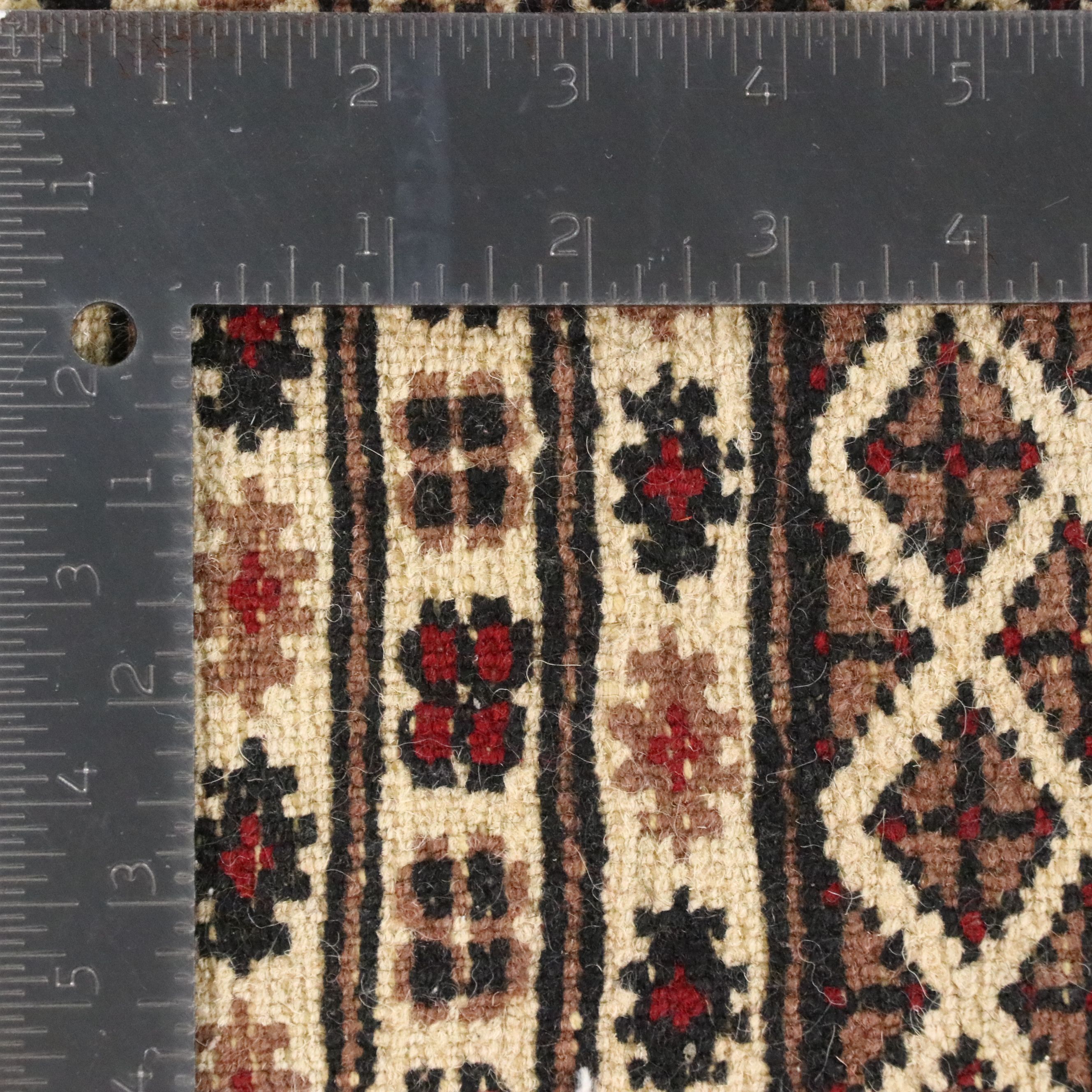 6'2 x 9' Hand-Knotted Pakistani Bokhara Area Rug