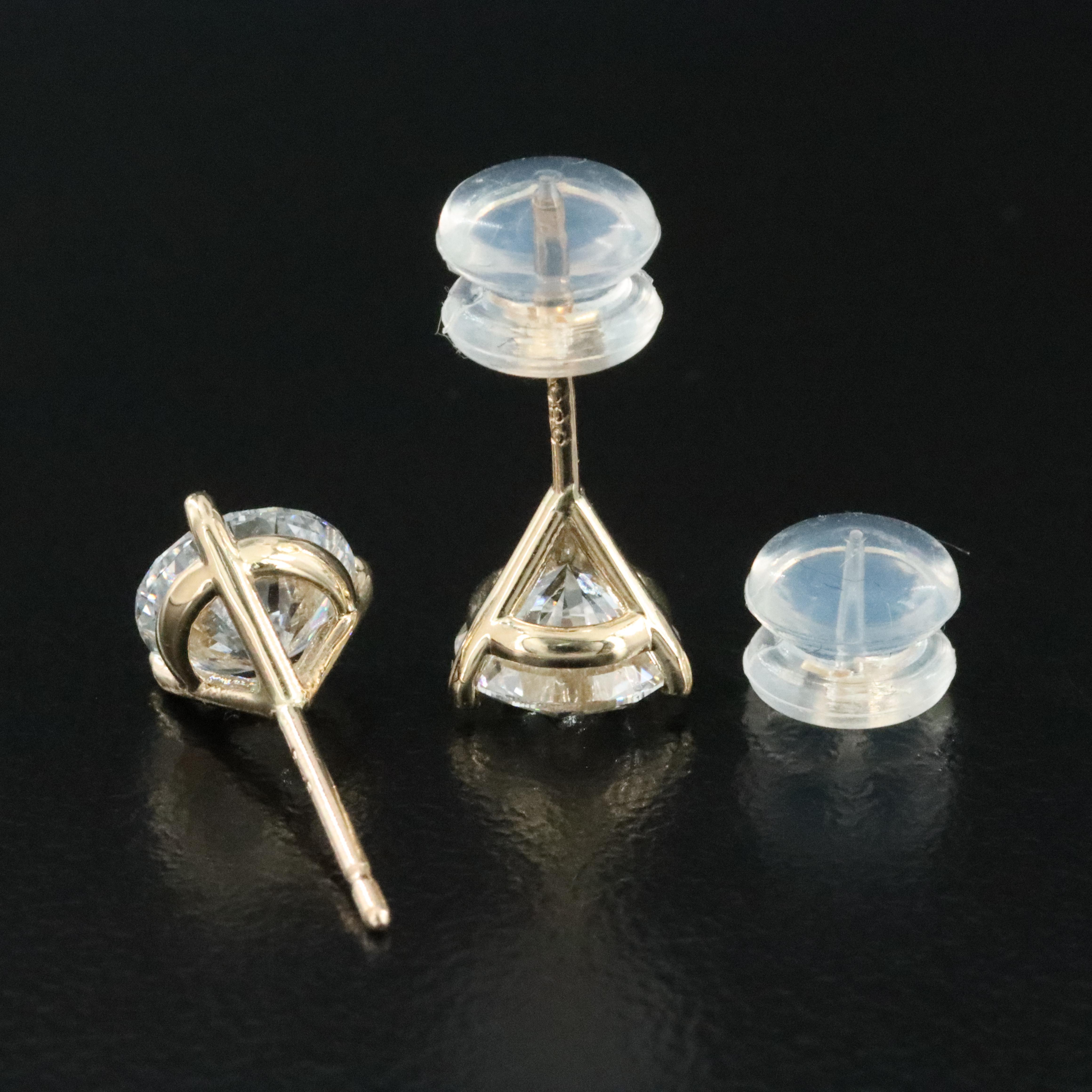 14K 2.00 CTW Lab Grown Diamond Solitaire Earrings