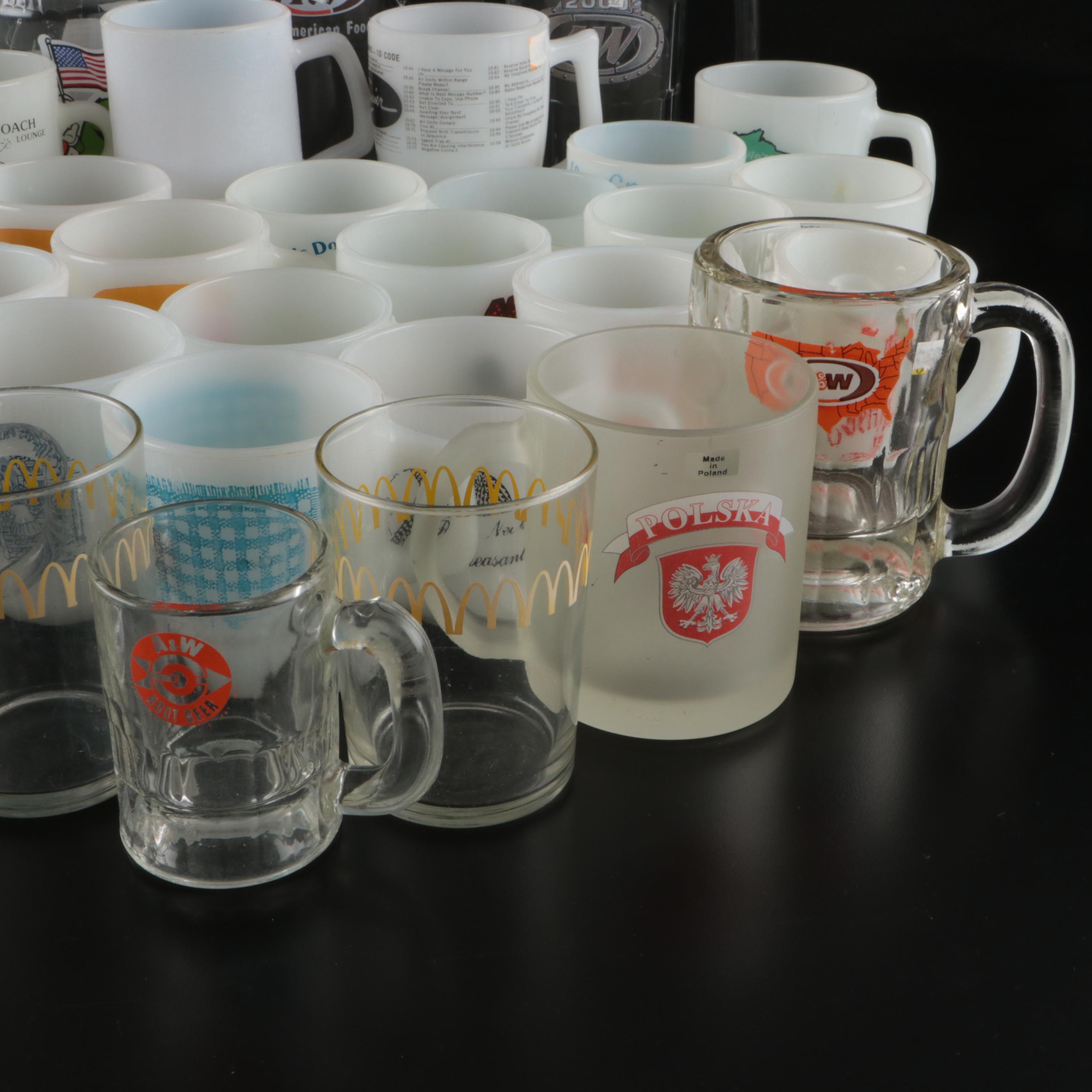 Anchor Hocking, McKee, and More Mugs and Branded Glassware