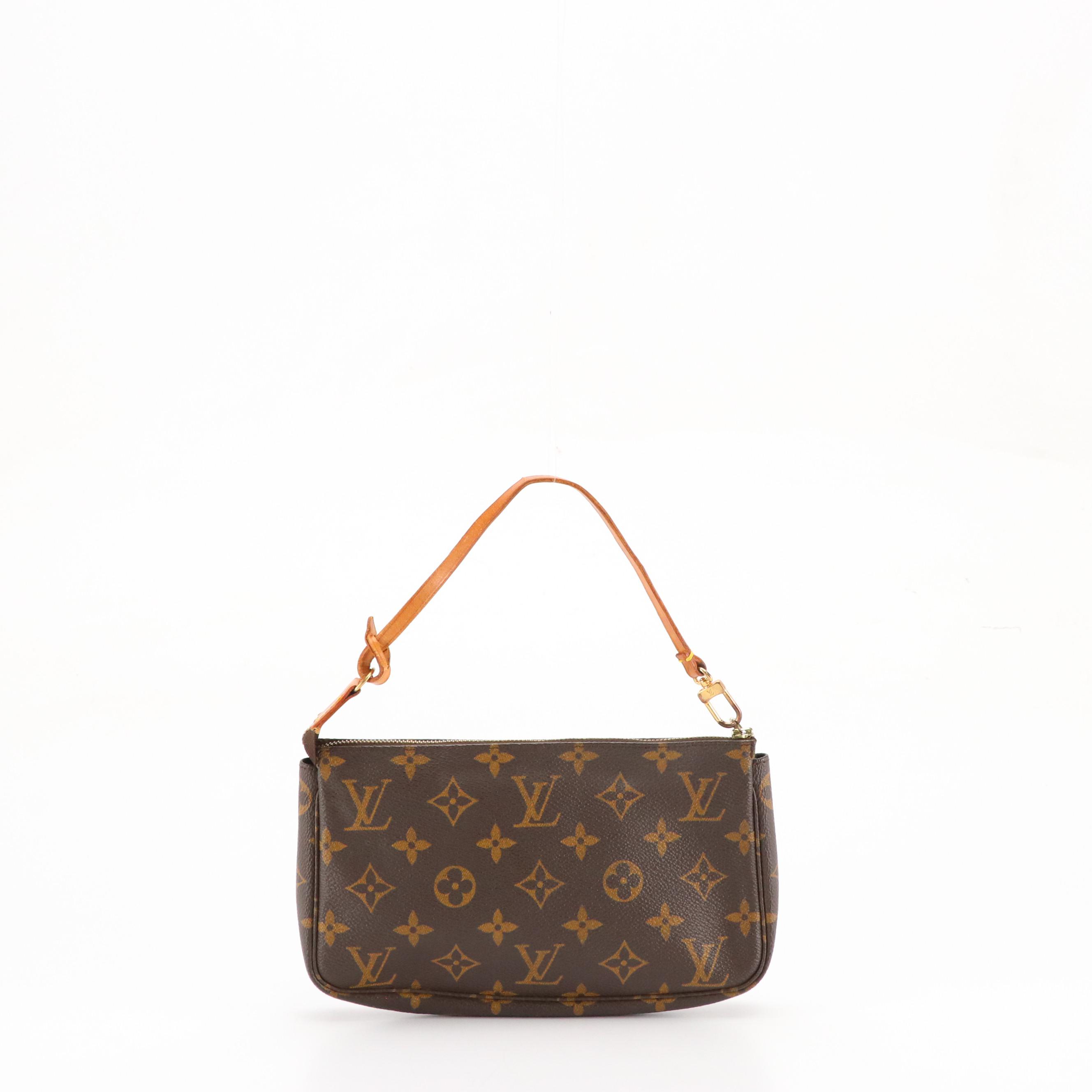 Louis Vuitton Zip Pochette in Monogram Canvas and Leather