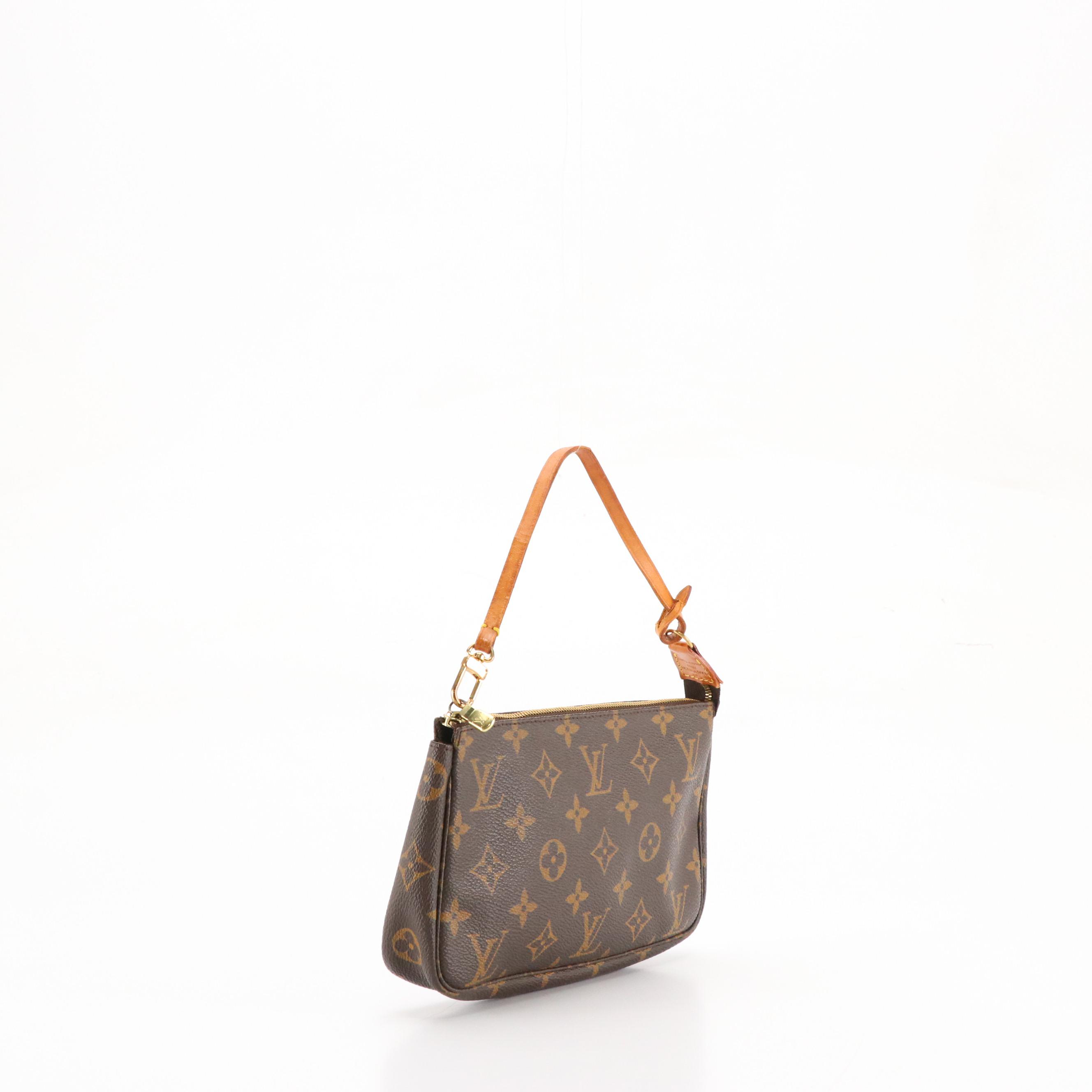 Louis Vuitton Zip Pochette in Monogram Canvas and Leather