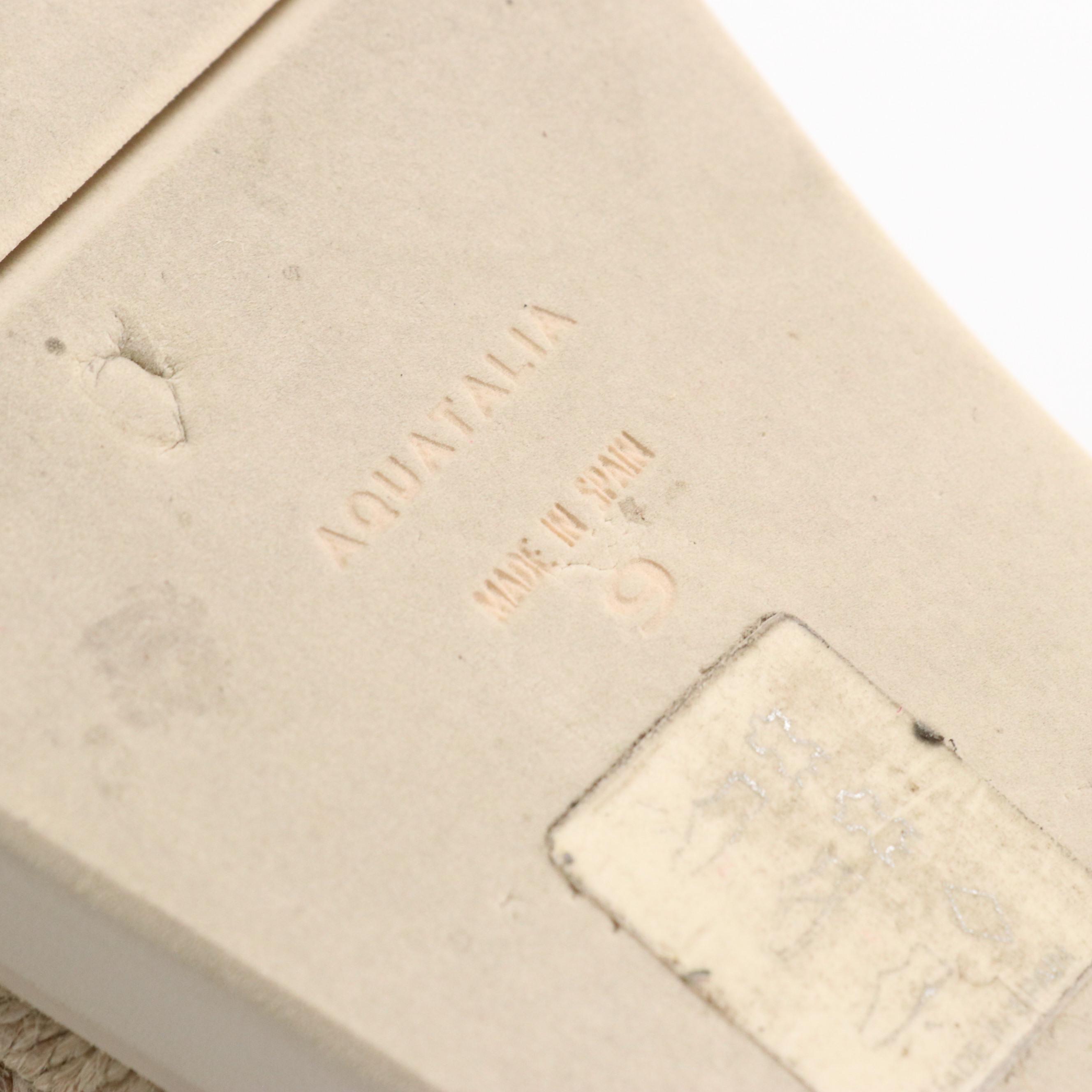 Aquatalia "Shayna" Black Calfskin Platform Espadrille Sandals