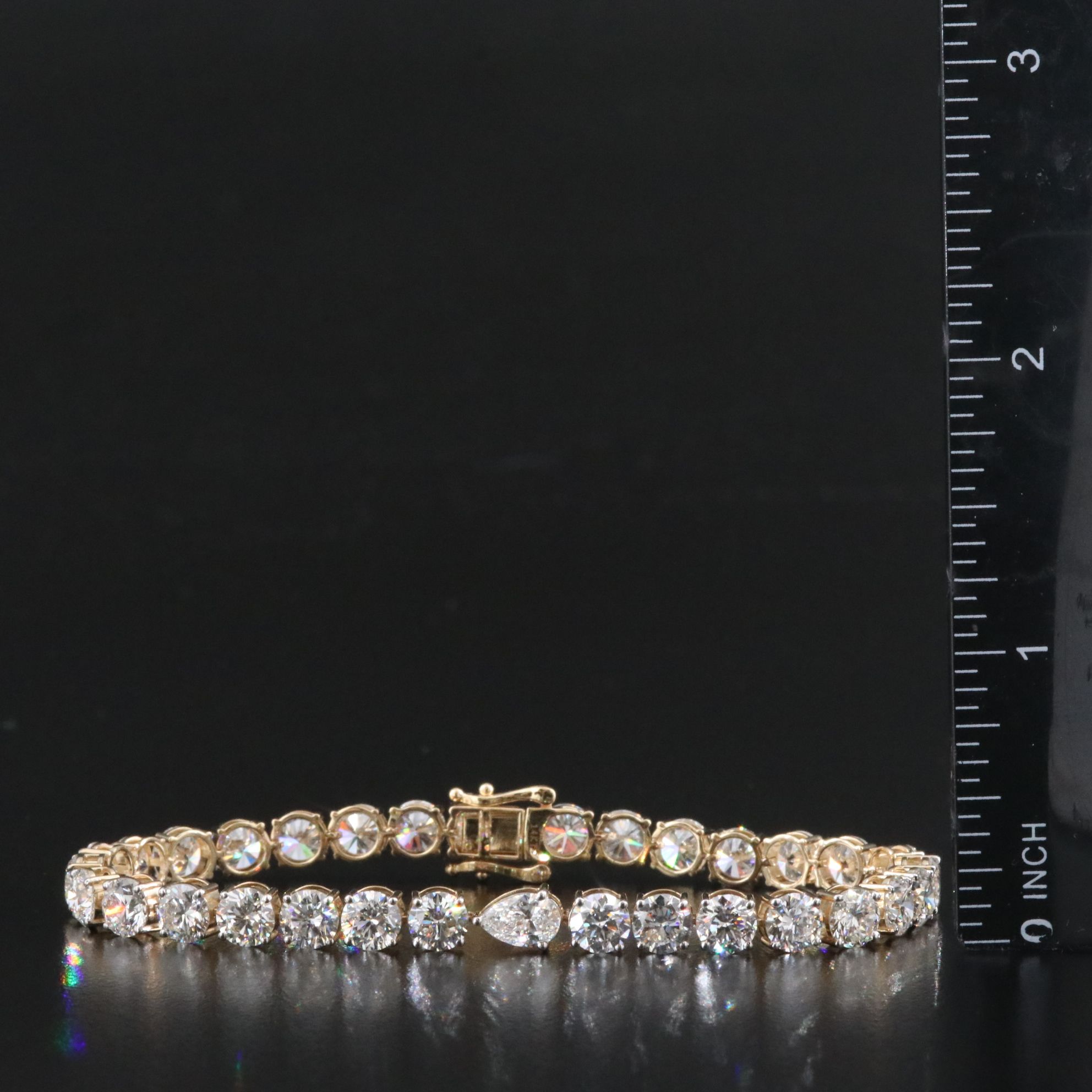 14K 19.30 CTW Lab Grown Diamond Line Bracelet