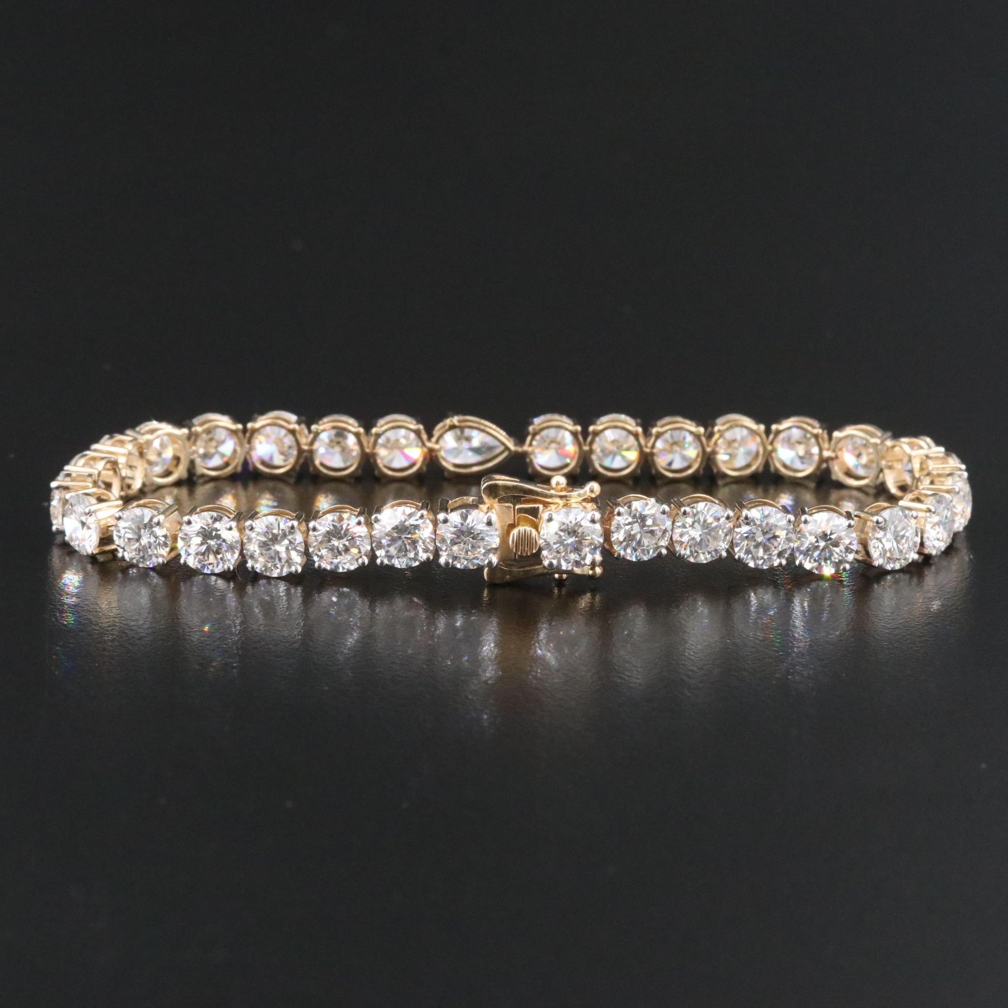 14K 19.30 CTW Lab Grown Diamond Line Bracelet