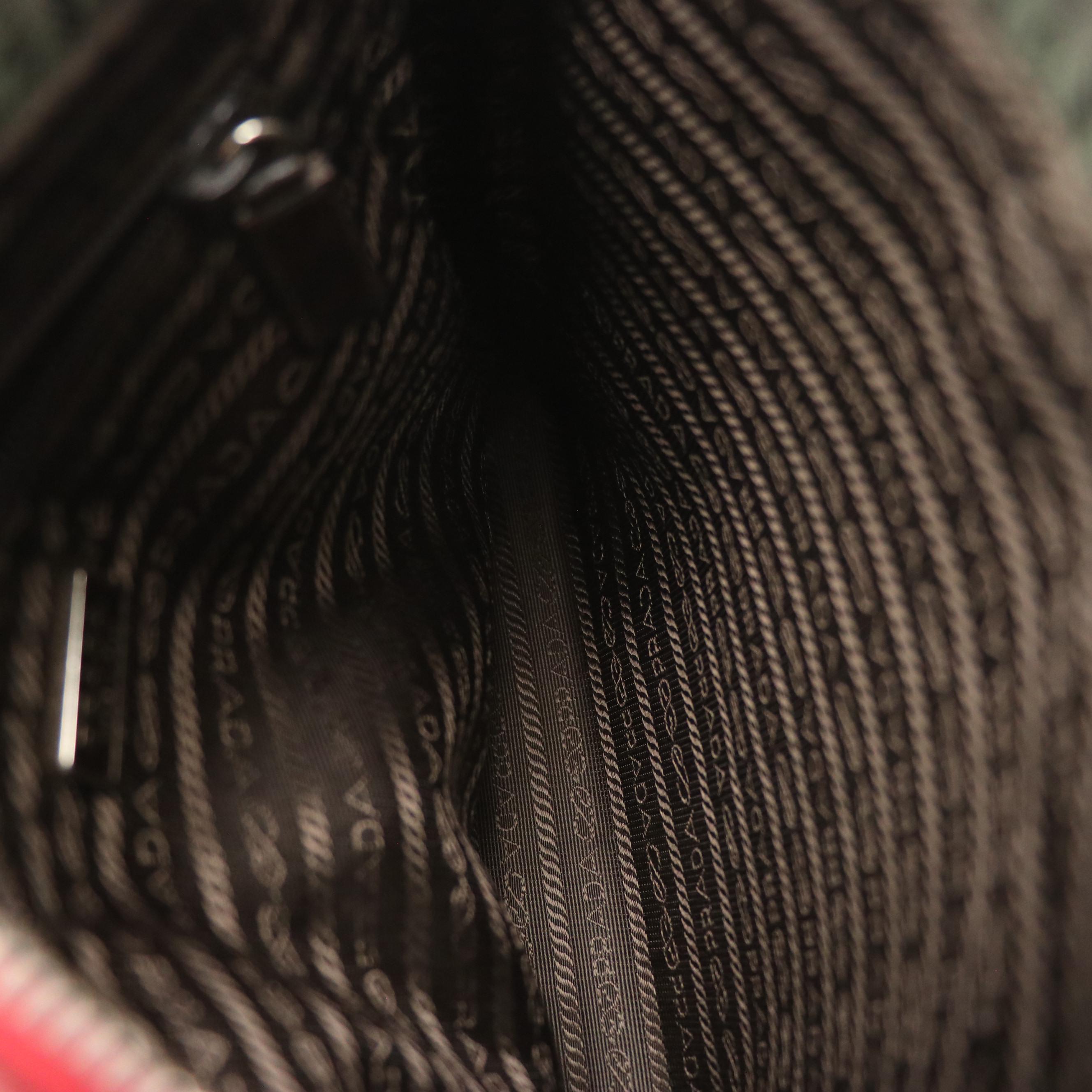 Prada Red Cinghiale Leather Shoulder Bag