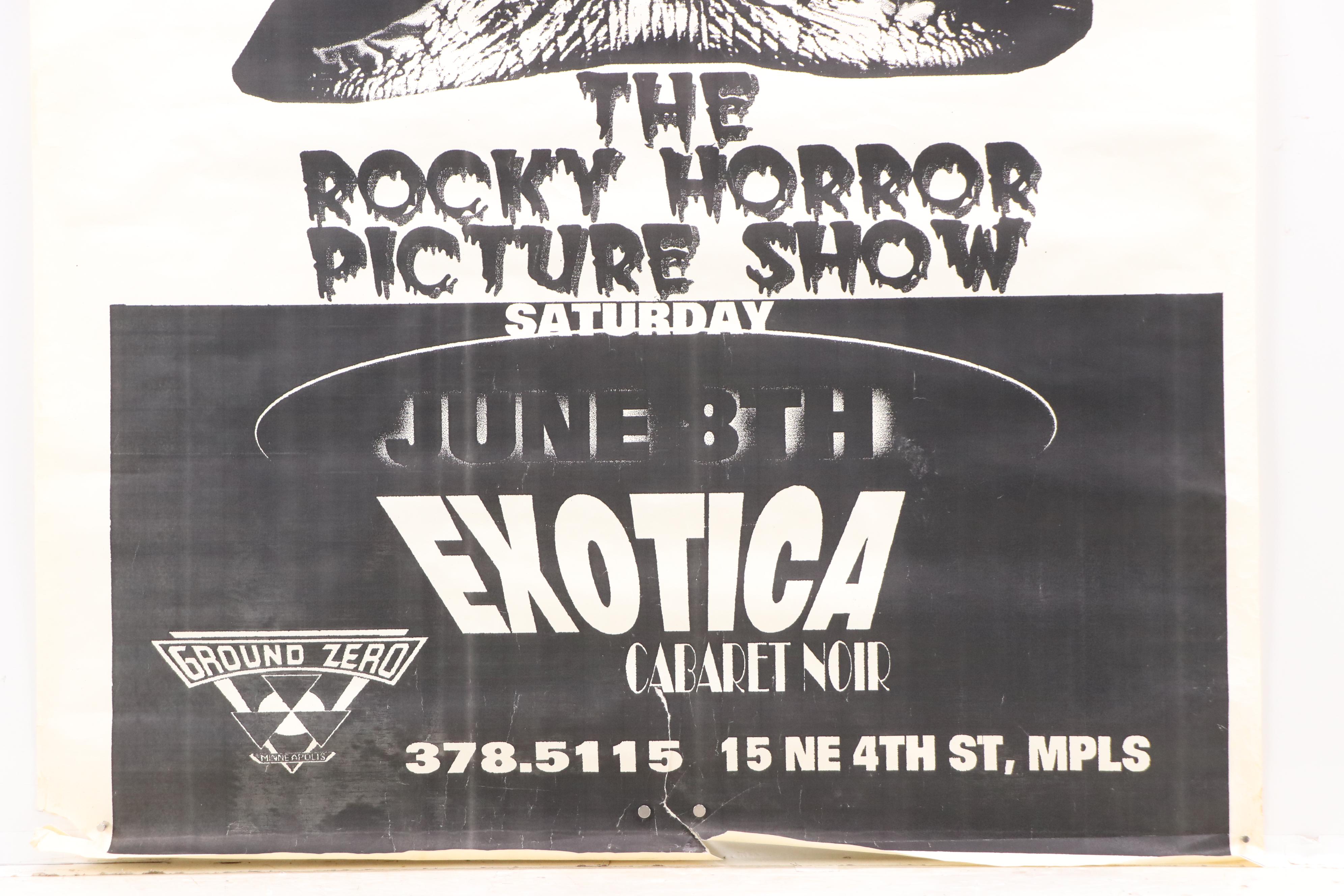 Ground Zero Cabaret Noir Poster for "The Rocky Horror Picture Show"