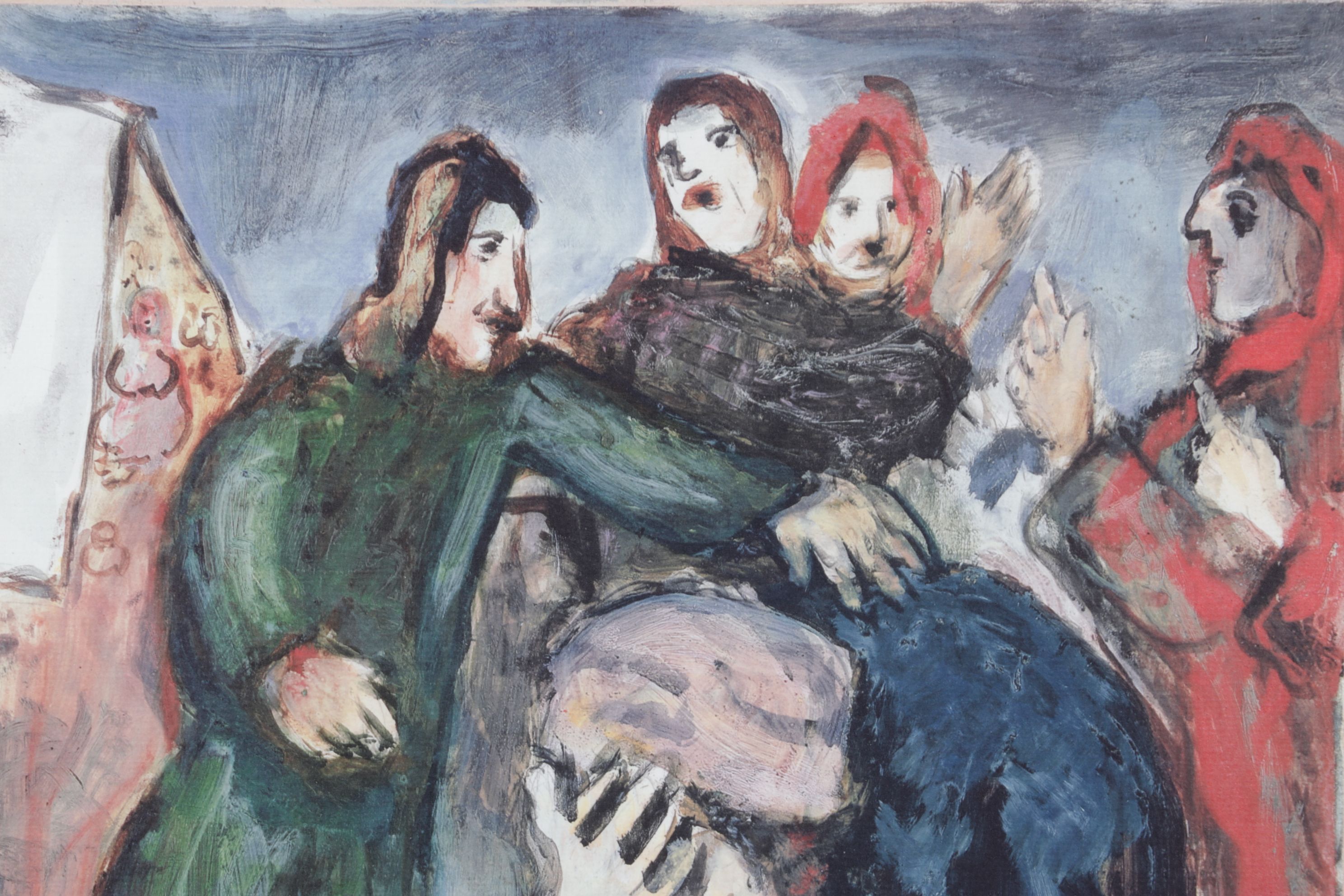 Marc Chagall Offset Lithograph "Jacob Weeps Over the Tunic of Joseph"