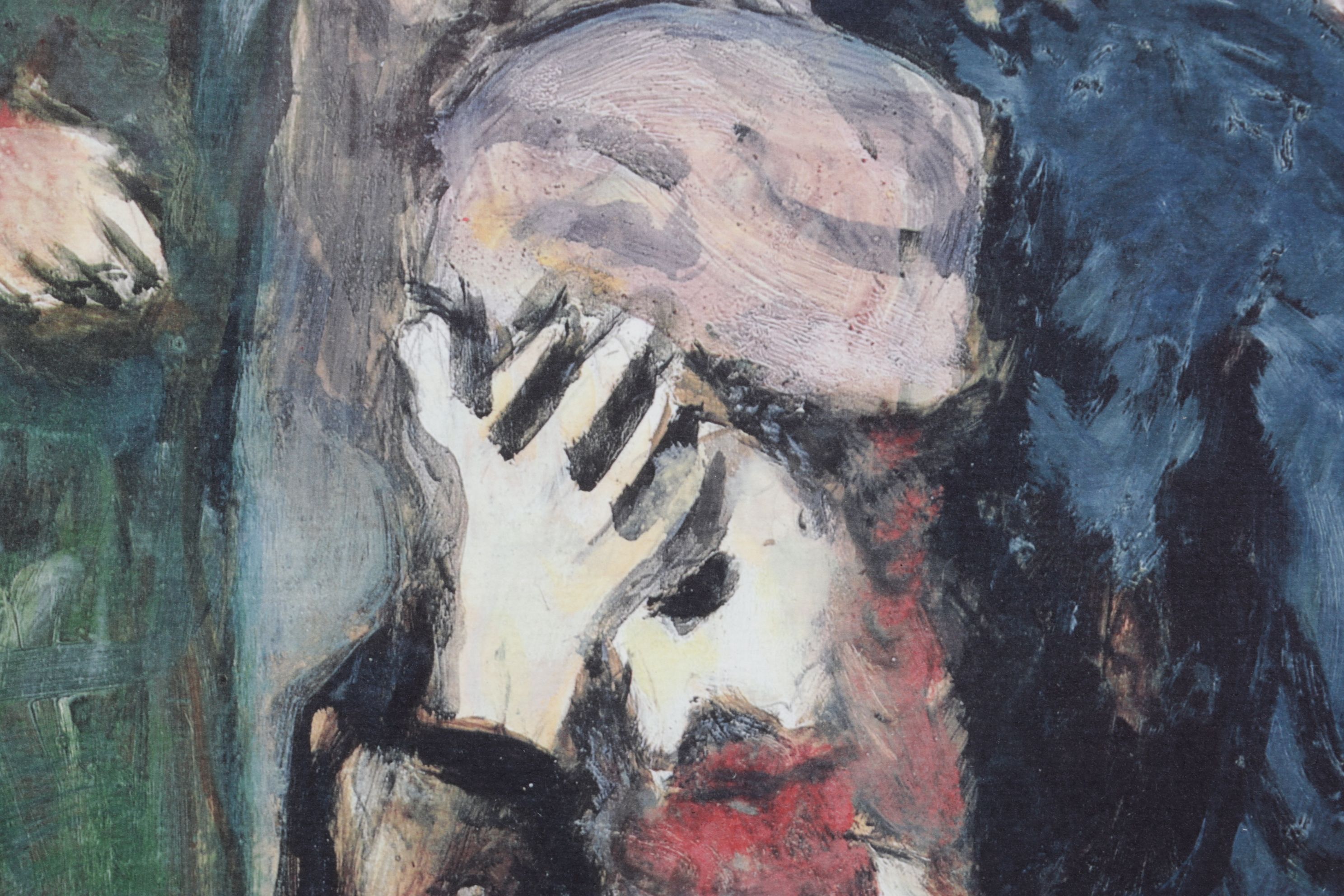 Marc Chagall Offset Lithograph "Jacob Weeps Over the Tunic of Joseph"