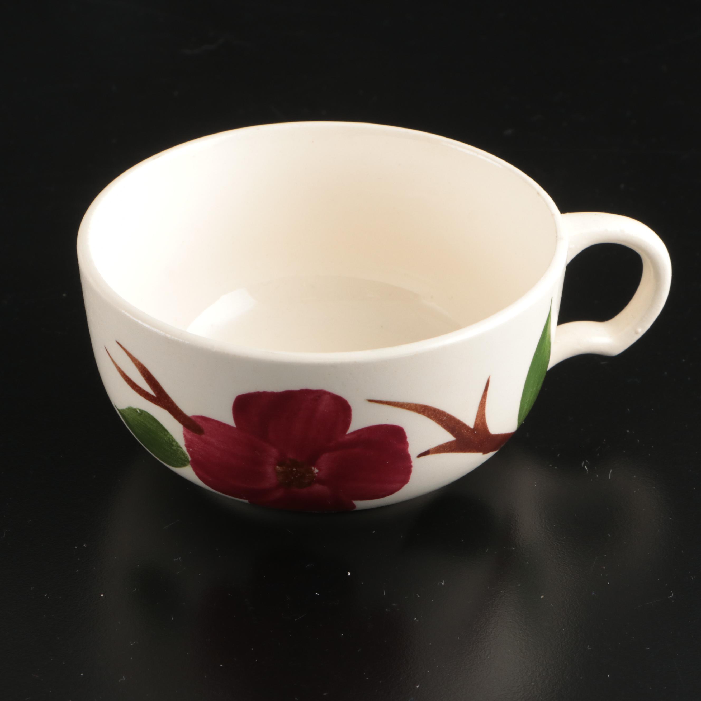 Stetson "Parkview Morning Glory" Hand-Painted Ceramic Dinnerware, Mid-20th Cent.