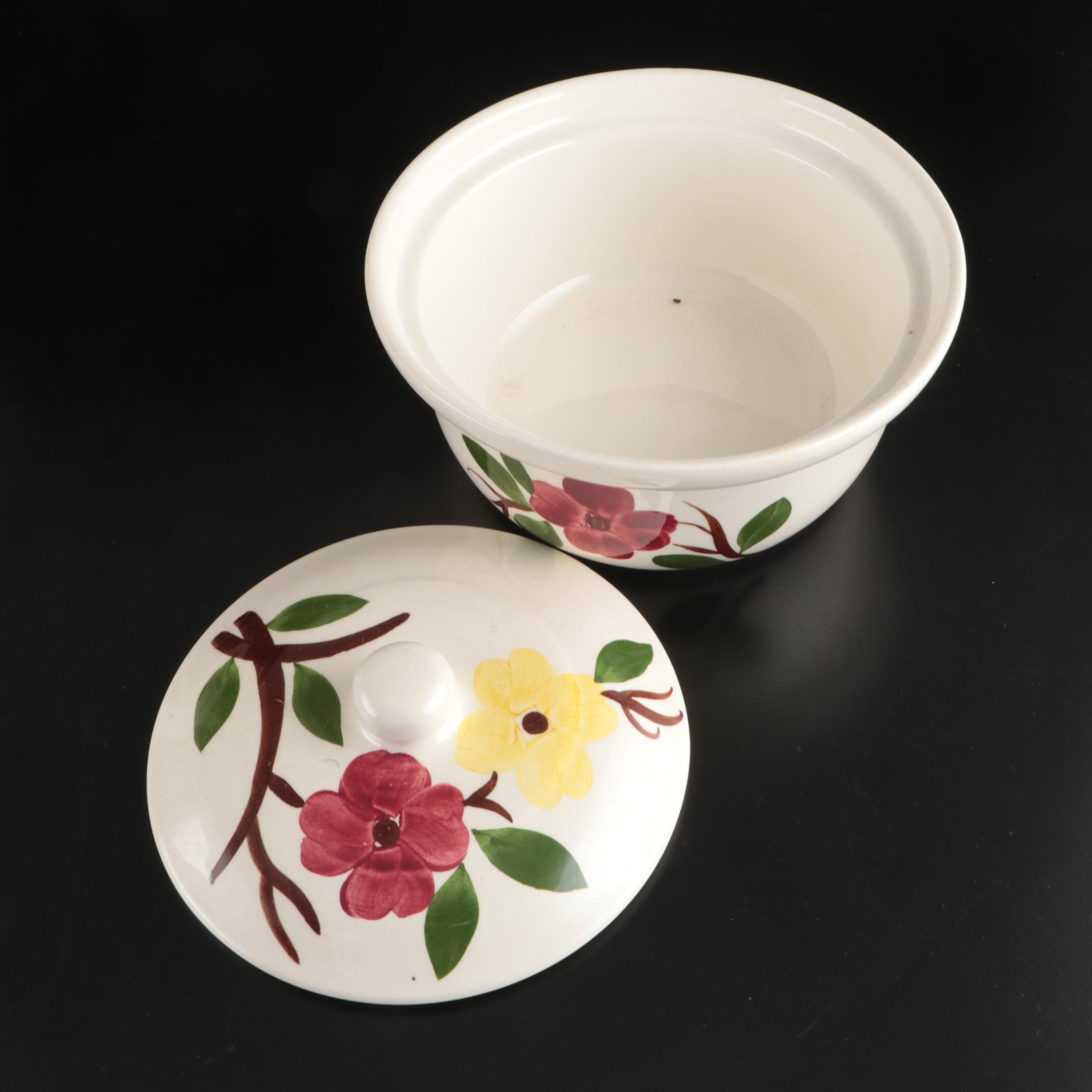 Stetson "Parkview Morning Glory" Hand-Painted Ceramic Dinnerware, Mid-20th Cent.