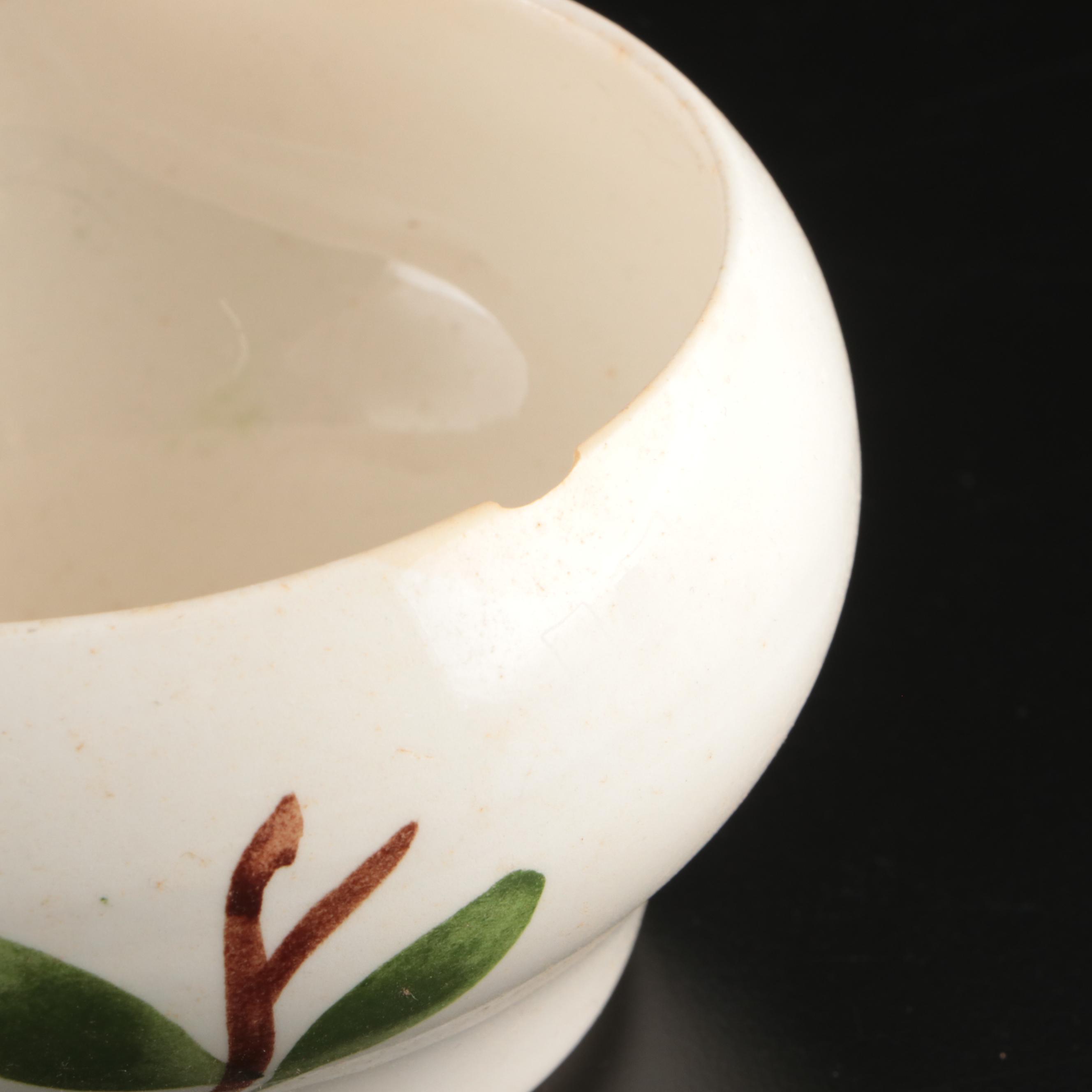 Stetson "Parkview Morning Glory" Hand-Painted Ceramic Dinnerware, Mid-20th Cent.