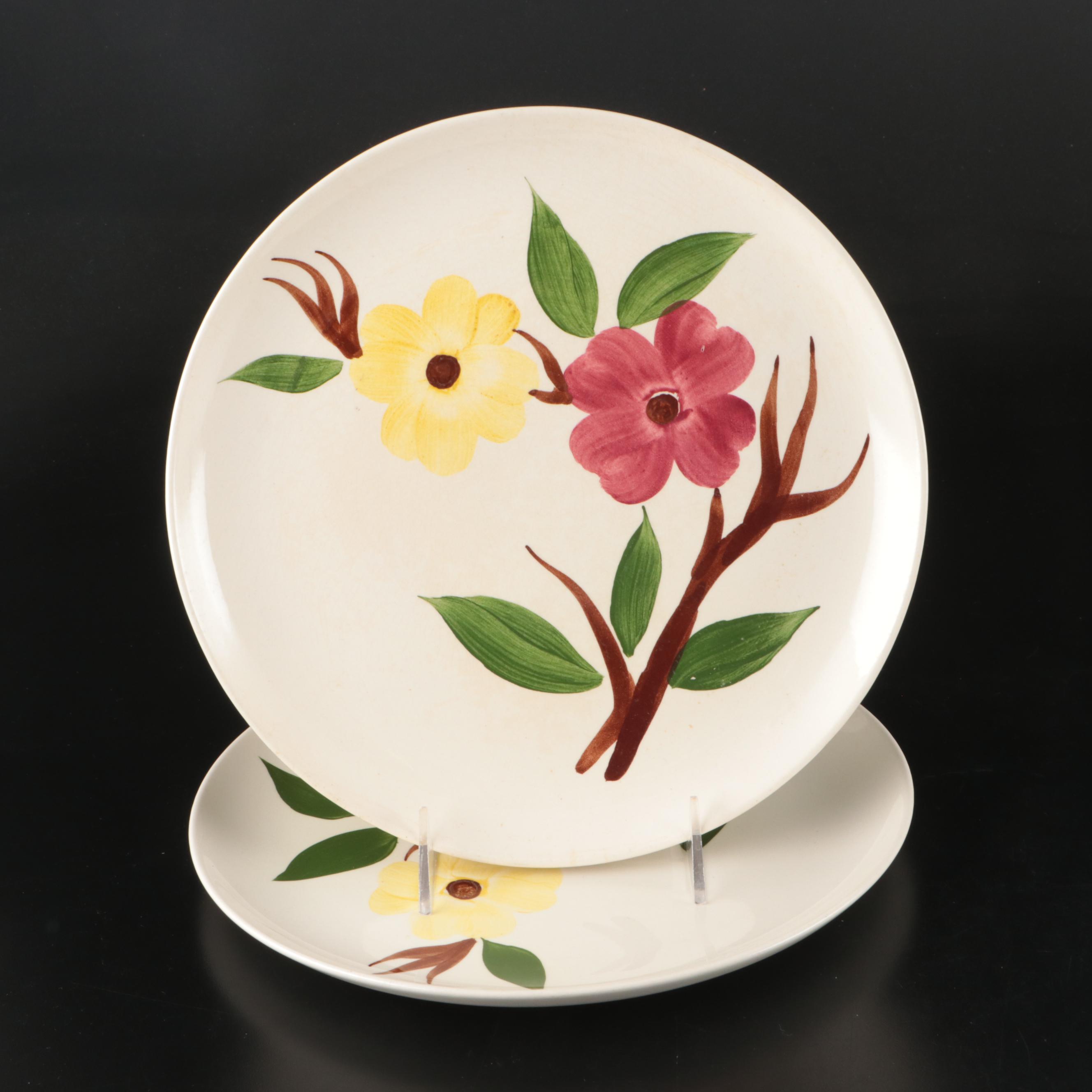 Stetson "Parkview Morning Glory" Hand-Painted Ceramic Dinnerware, Mid-20th Cent.
