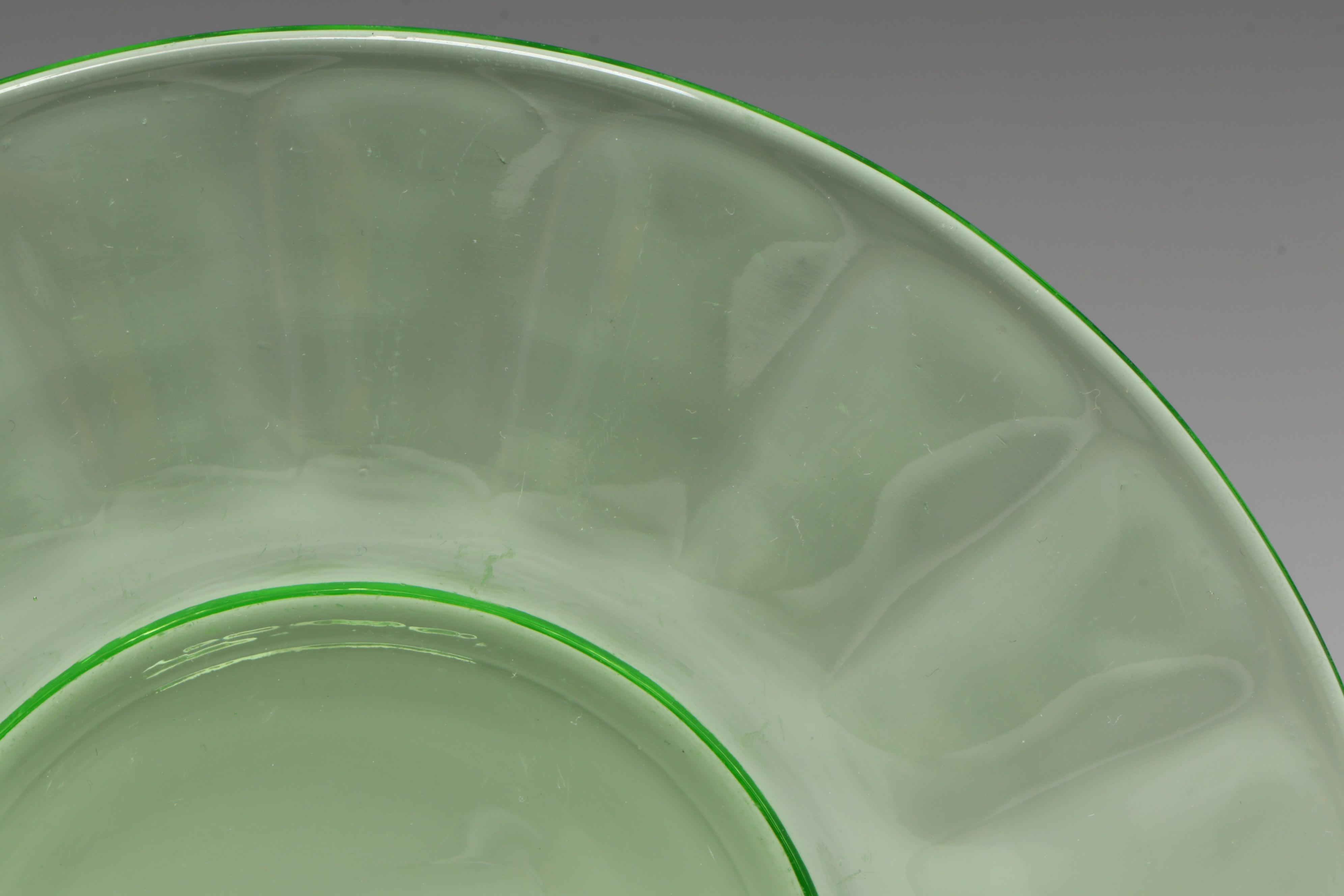 Uranium Glass Sherbet Glass Collection, Early to Mid-20th Century