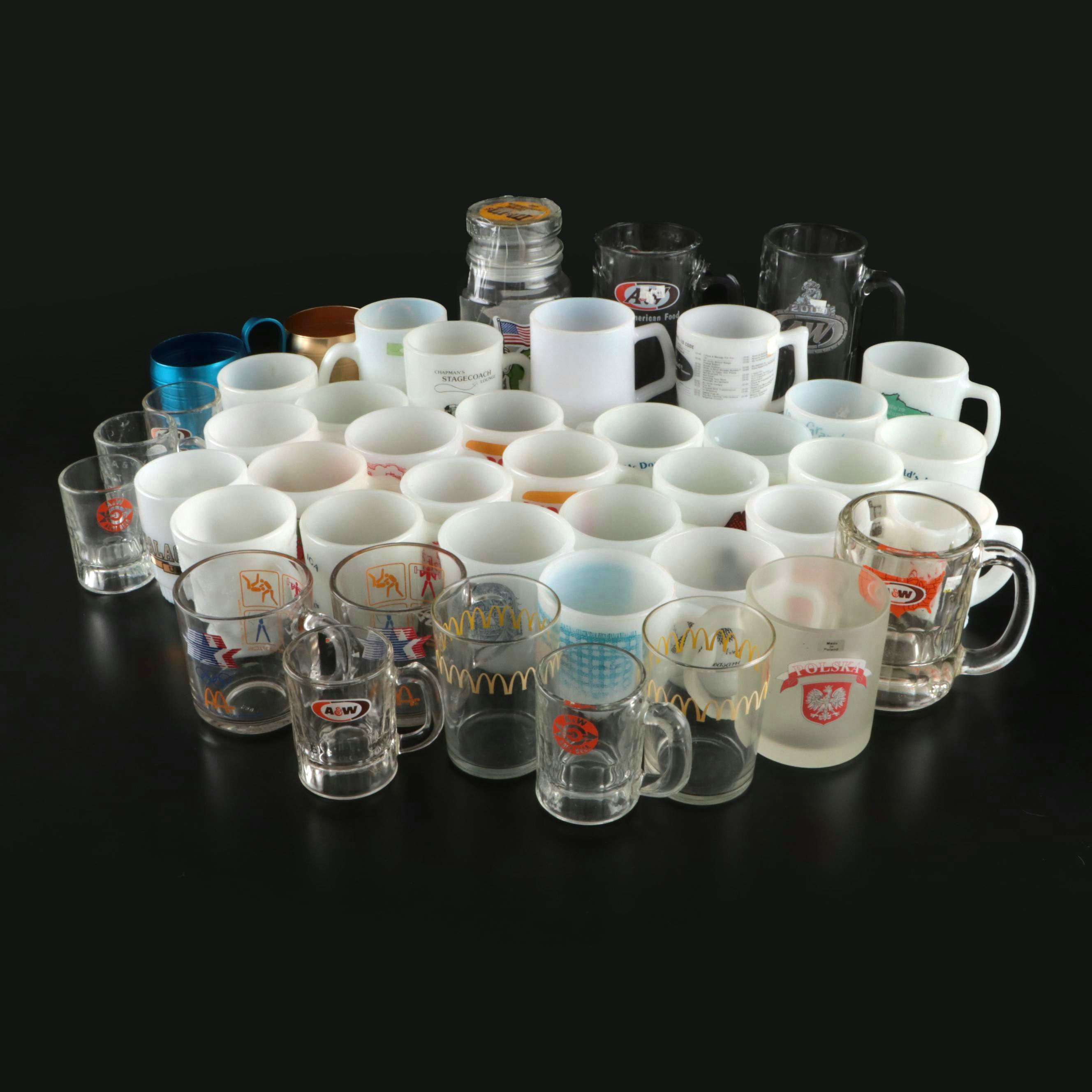 Anchor Hocking, McKee, and More Mugs and Branded Glassware