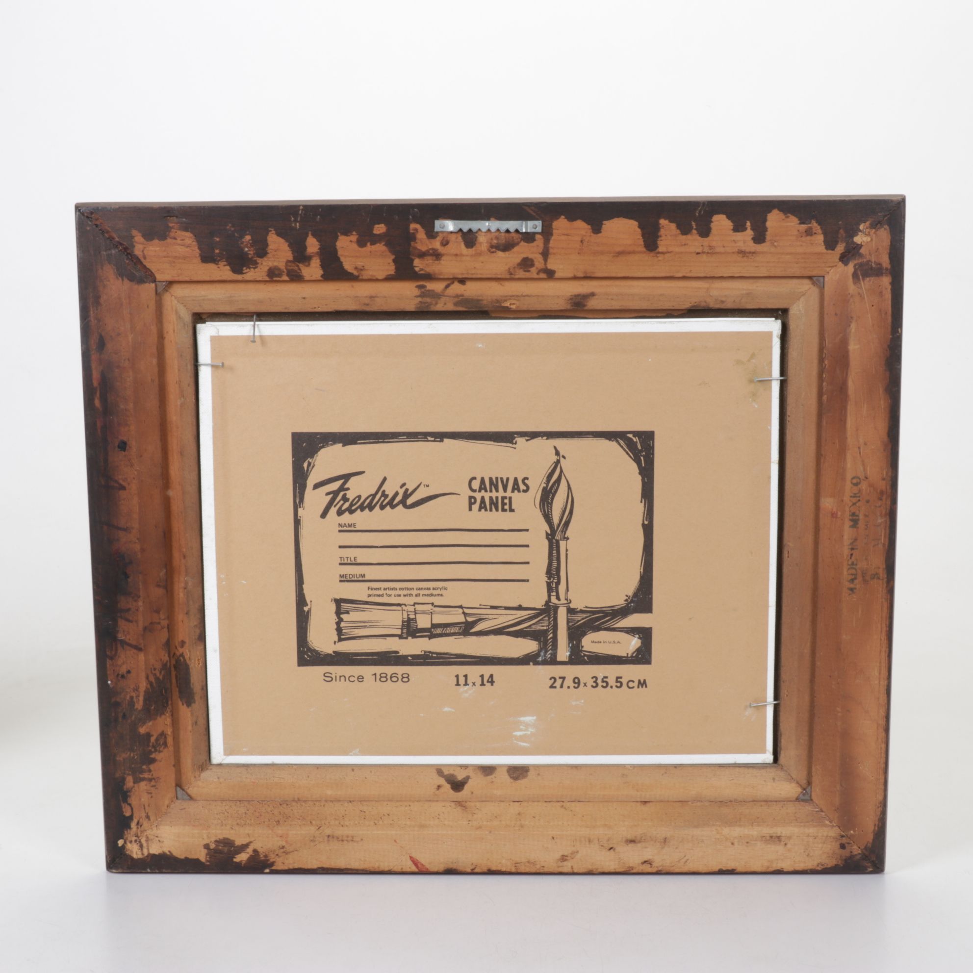 Deb Groman Snow-Capped Hilltop Landscape Oil Painting with a Barn Facade, 1977