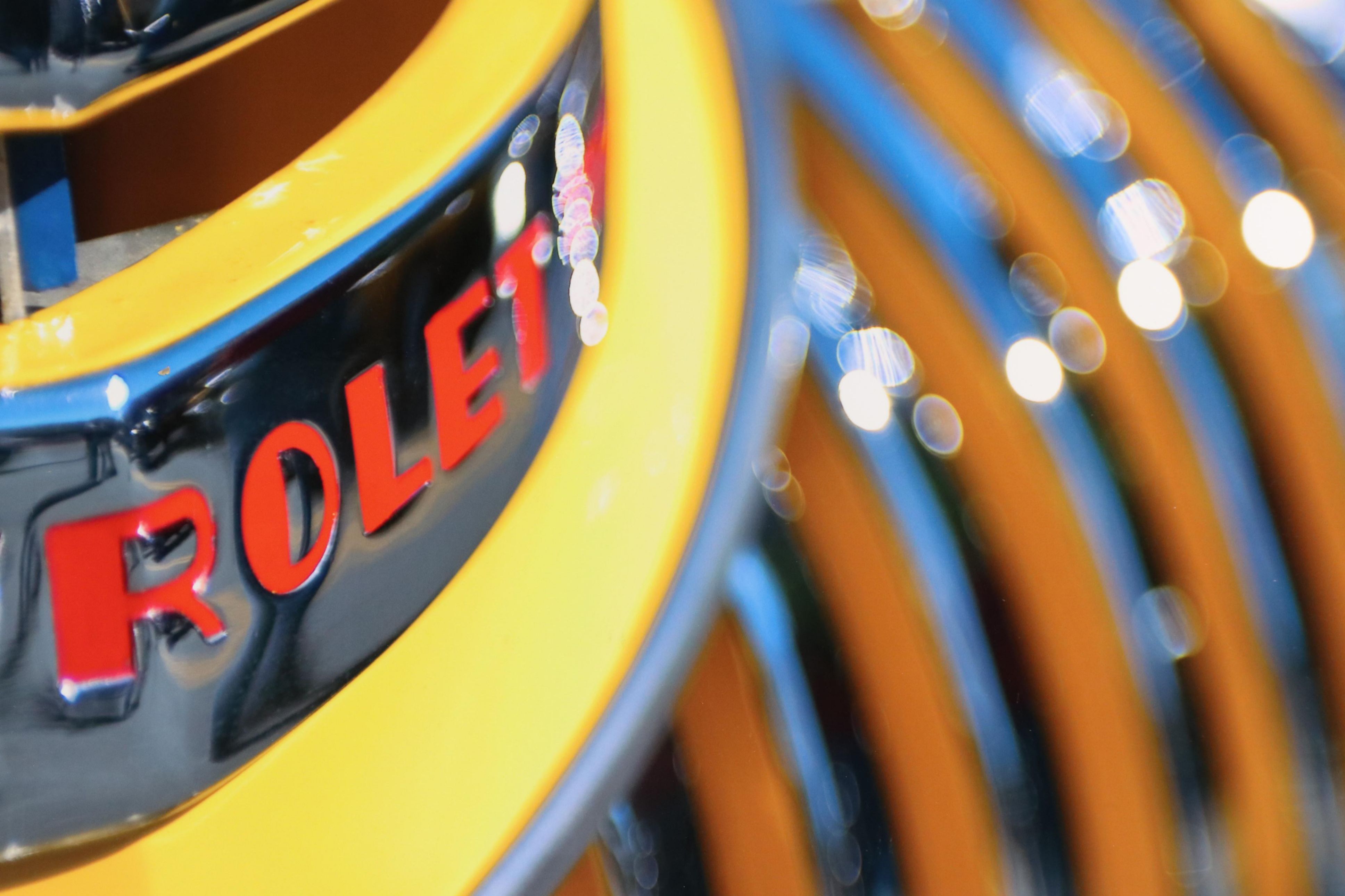 Contemporary Photographs of Roulette Wheel and Moving Car, Mounted to Metal