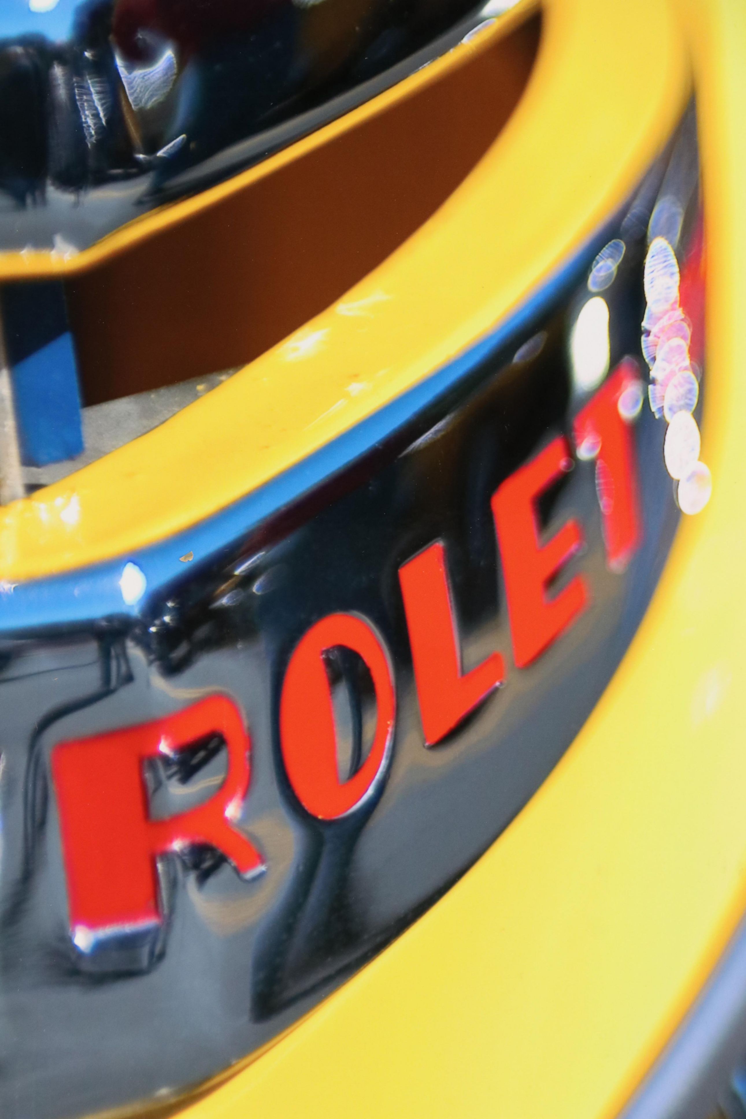 Contemporary Photographs of Roulette Wheel and Moving Car, Mounted to Metal