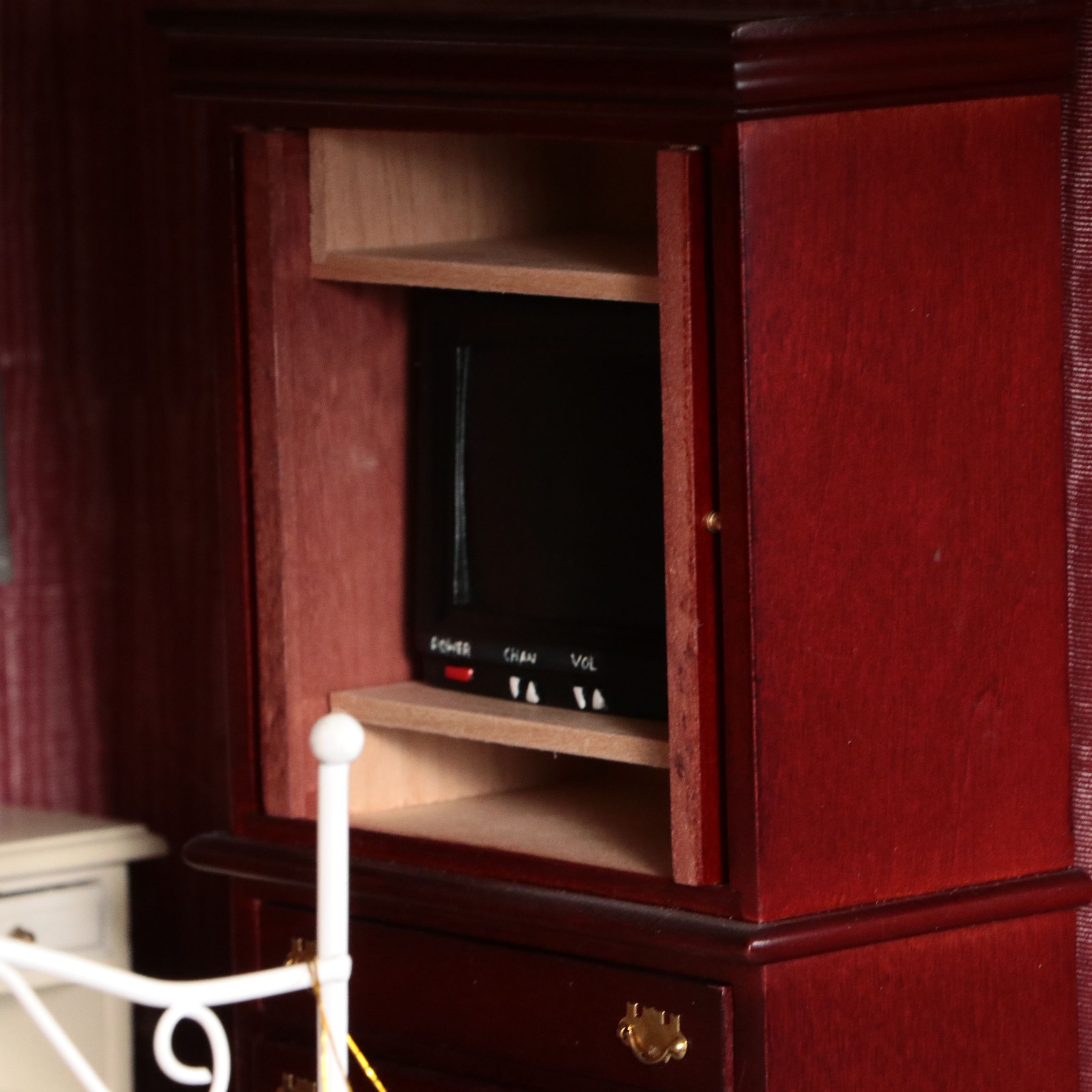 Handmade Eight-Room Wooden Dollhouse with Furniture and Accessories