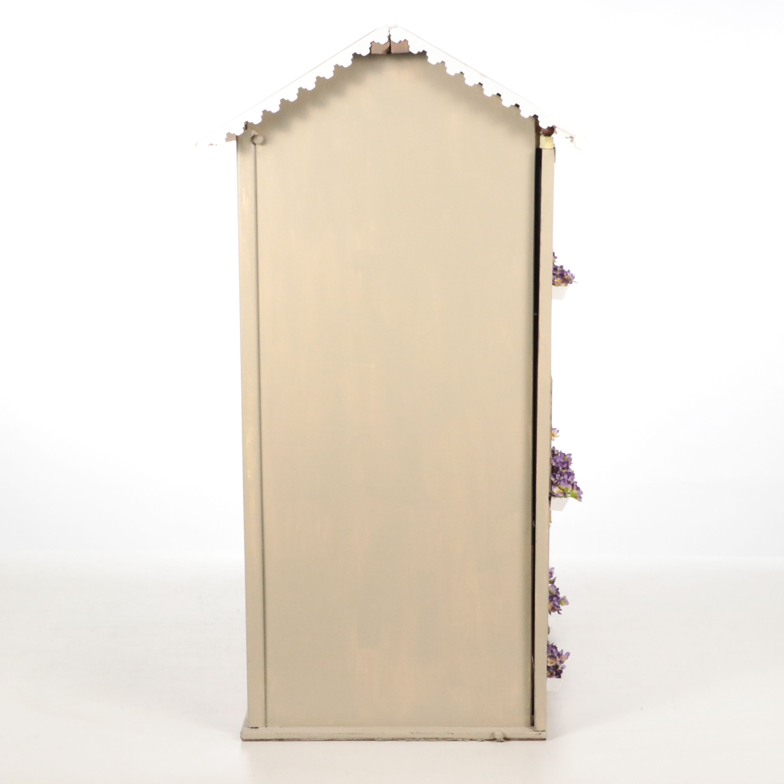 Handmade Eight-Room Wooden Dollhouse with Furniture and Accessories