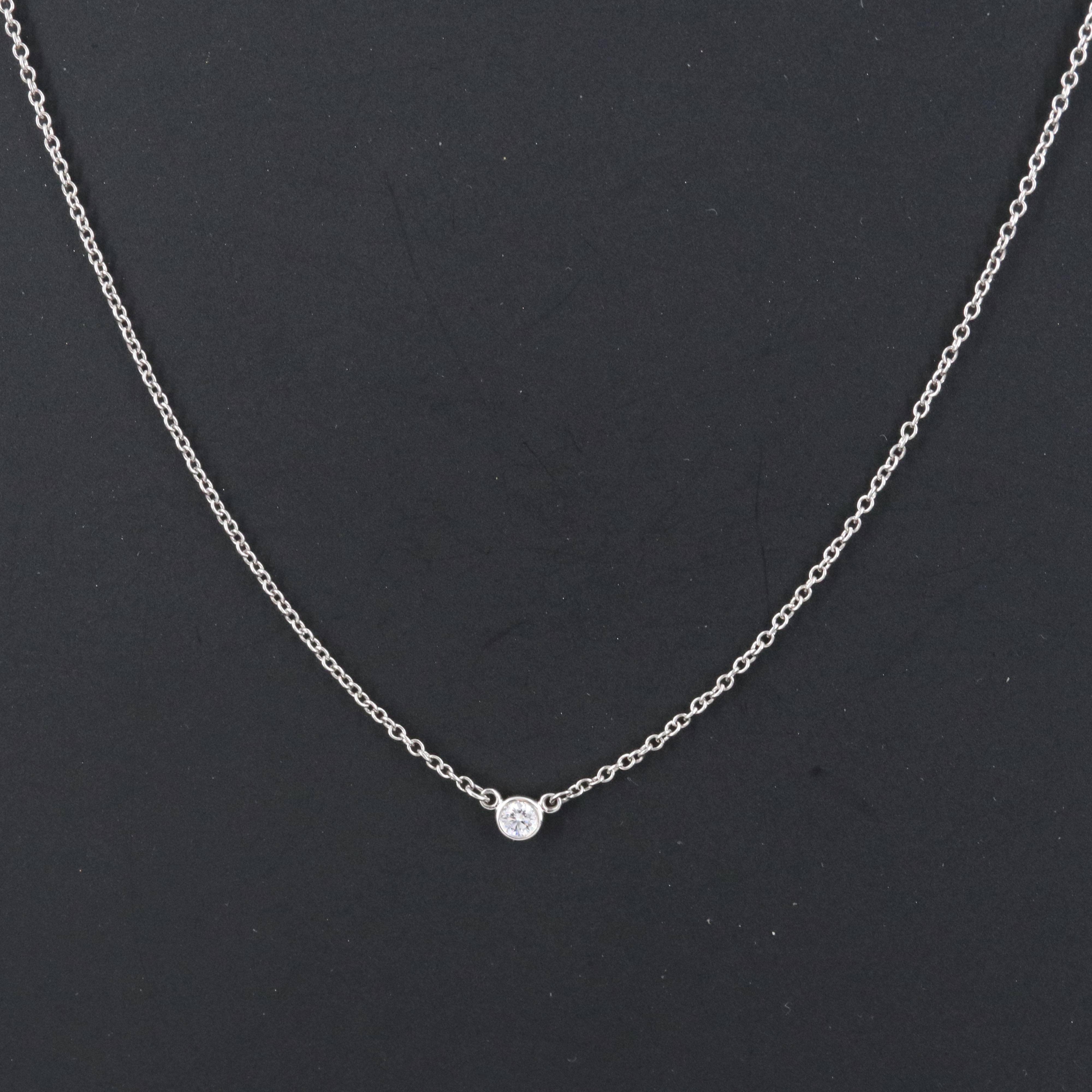 Elsa Peretti for Tiffany & Co. By the Yard Platinum 0.06 CT Diamond Necklace