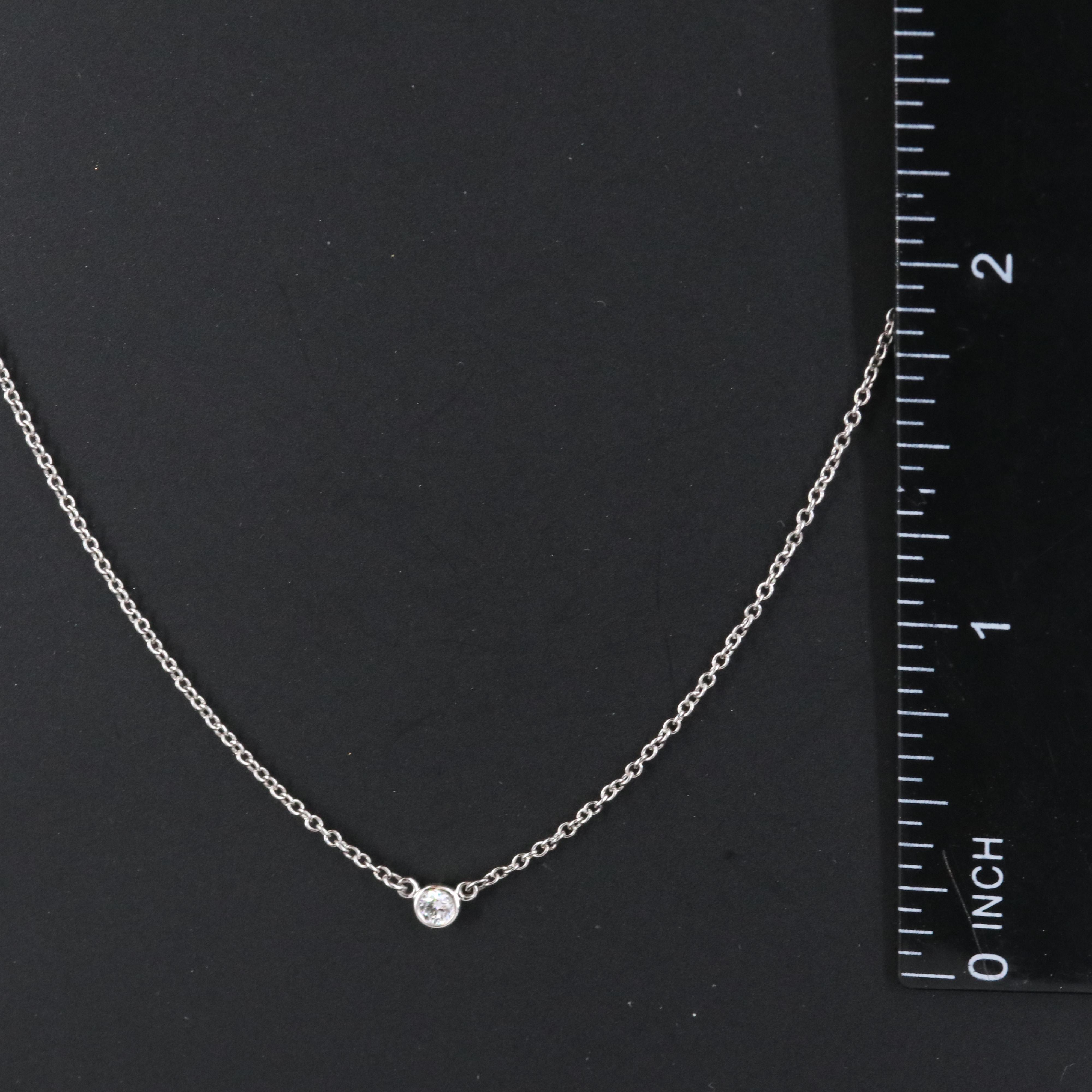Elsa Peretti for Tiffany & Co. By the Yard Platinum 0.06 CT Diamond Necklace